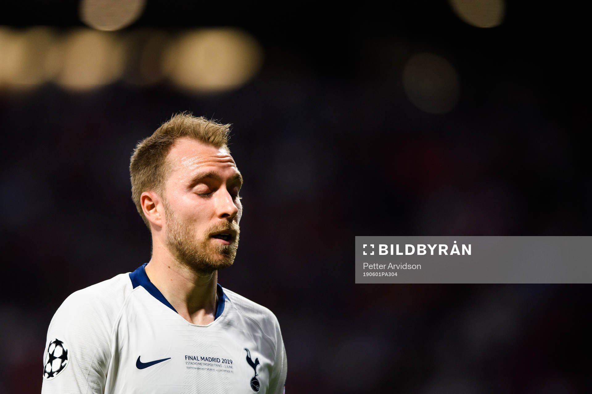Christian Eriksen of Tottenham looks dejected