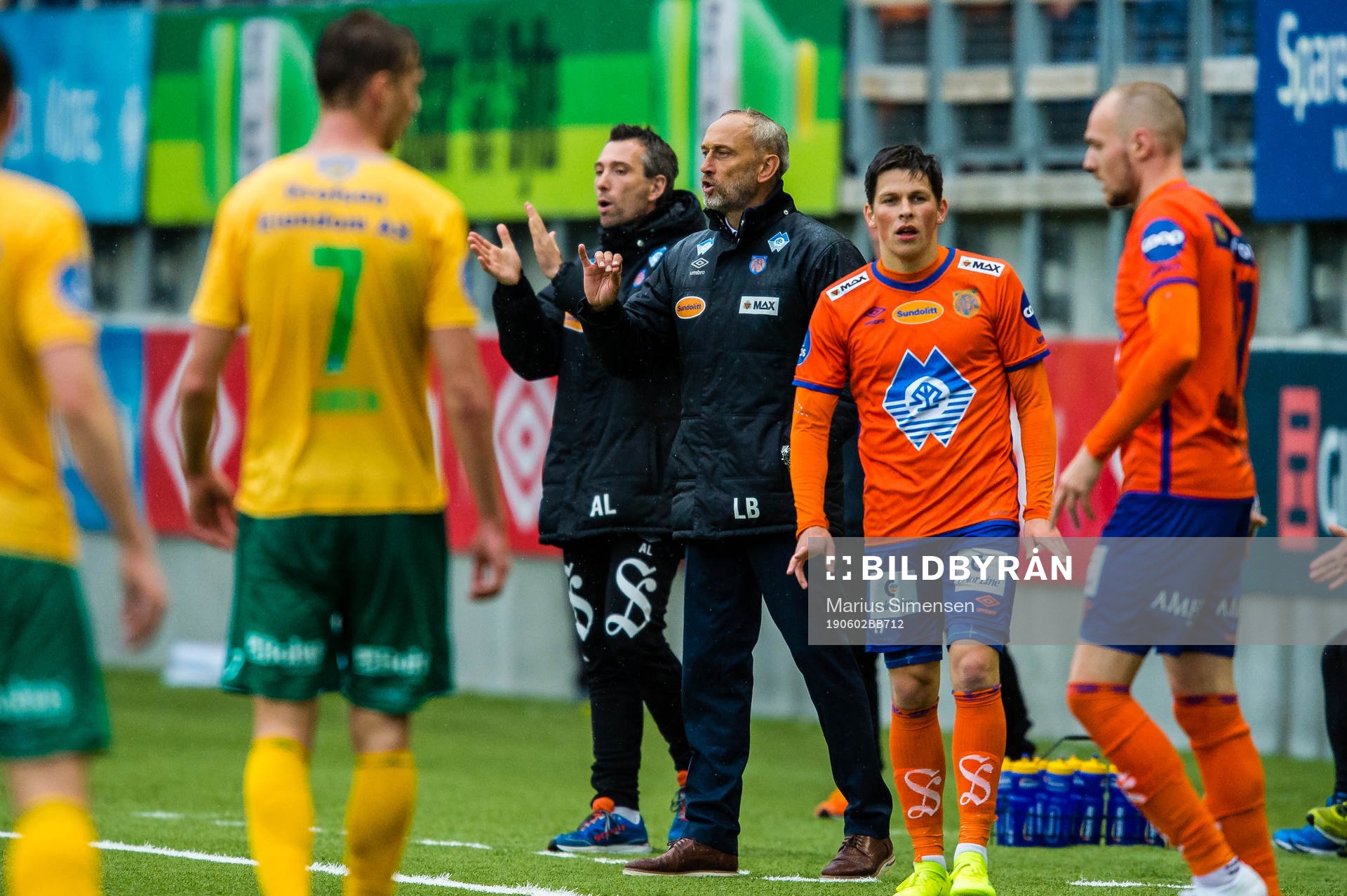 Andrea Loberto, assistant coach of Aalesund, and Lars