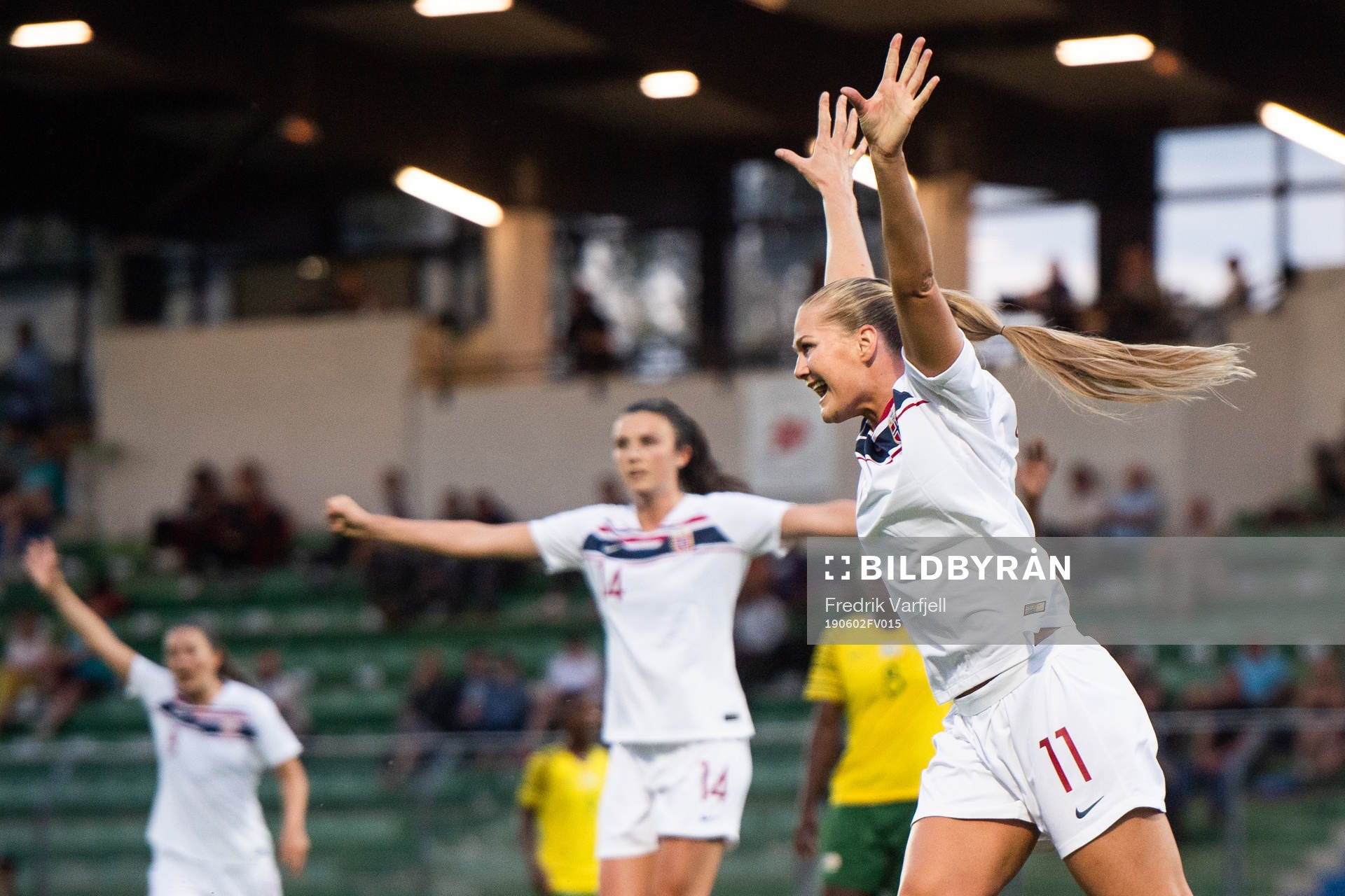 Lisa-Marie Karlseng Utland of Norway celebrates