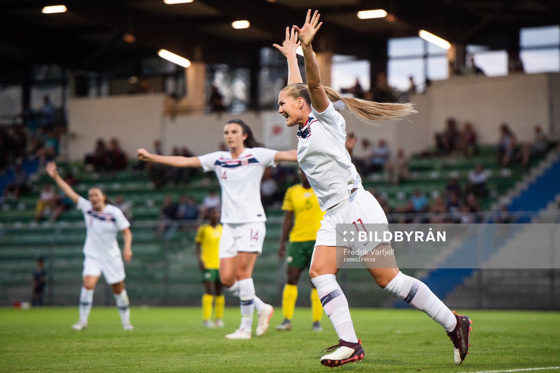 Lisa-Marie Karlseng Utland of Norway celebrates