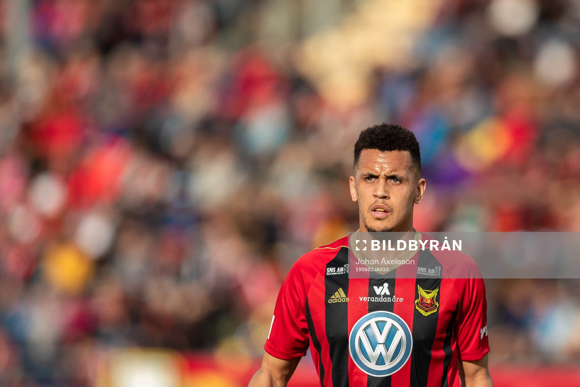 Östersunds Ravel Morrison under fotbollsmatchen i Allsvenskan mellan Östersund och GIF Sundsvall den 2 Juni 2019 i Östersund.