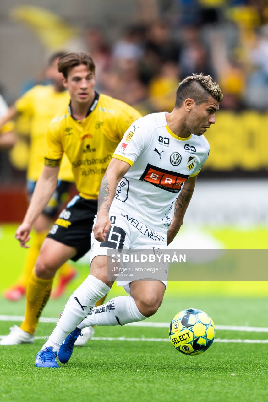 Häckens Paulinho under fotbollsmatchen i Allsvenskan mellan Elfsborg och Häcken den 2 juni 2019 i Borås.