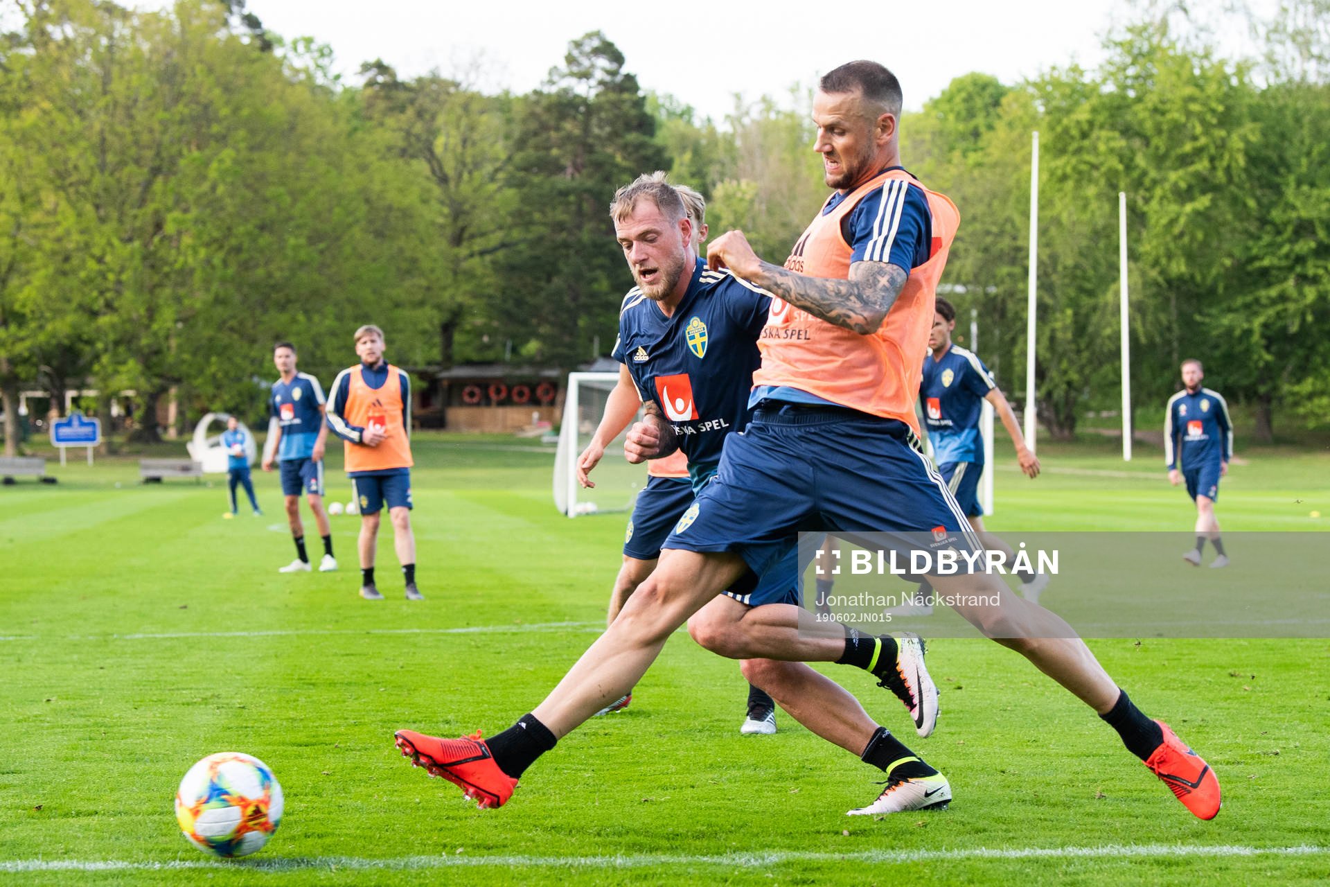 John Guidetti och Alexander Milosevic of the Swedish