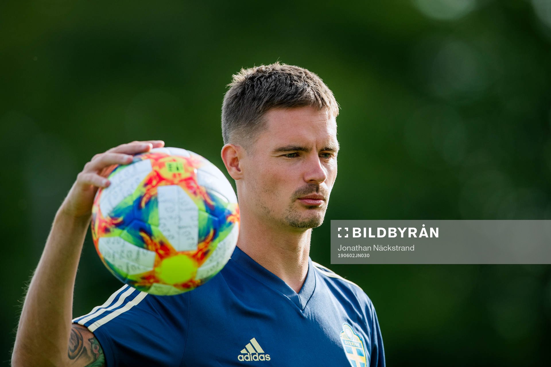 Mikael Lustig of the Swedish national football team