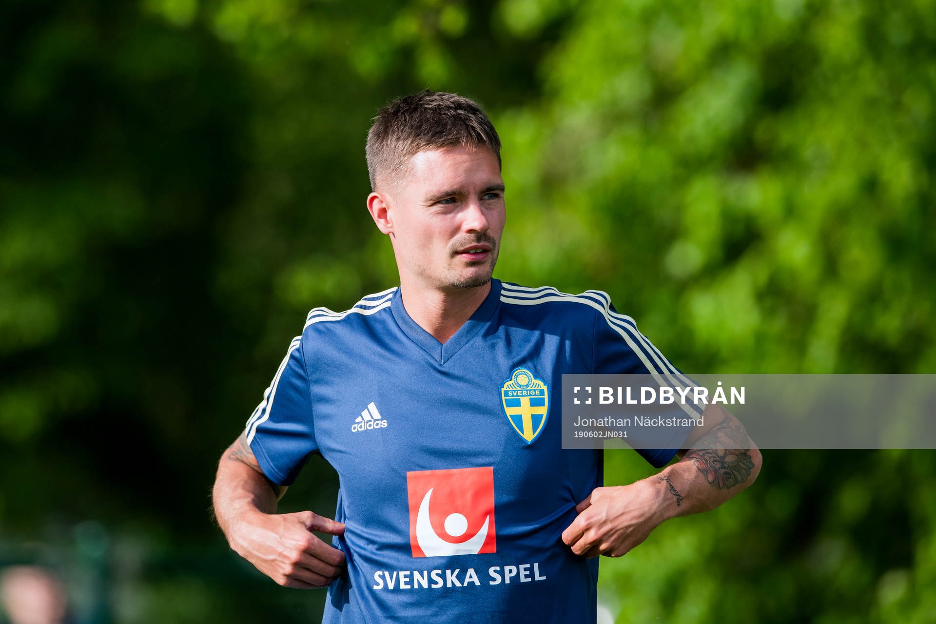 Mikael Lustig of the Swedish national football team