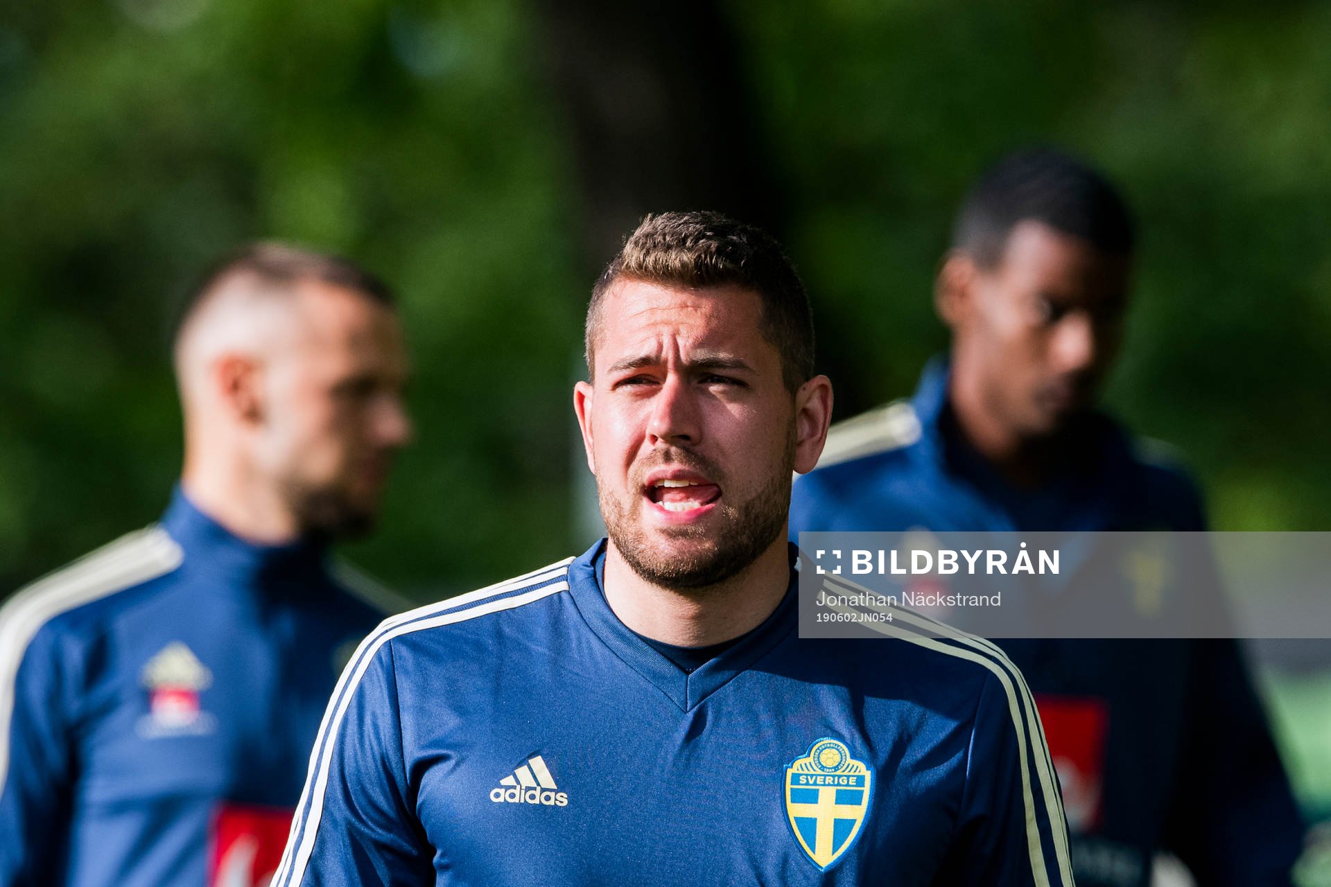 Goalkeeper Kristoffer Nordfeldt of the Swedish national