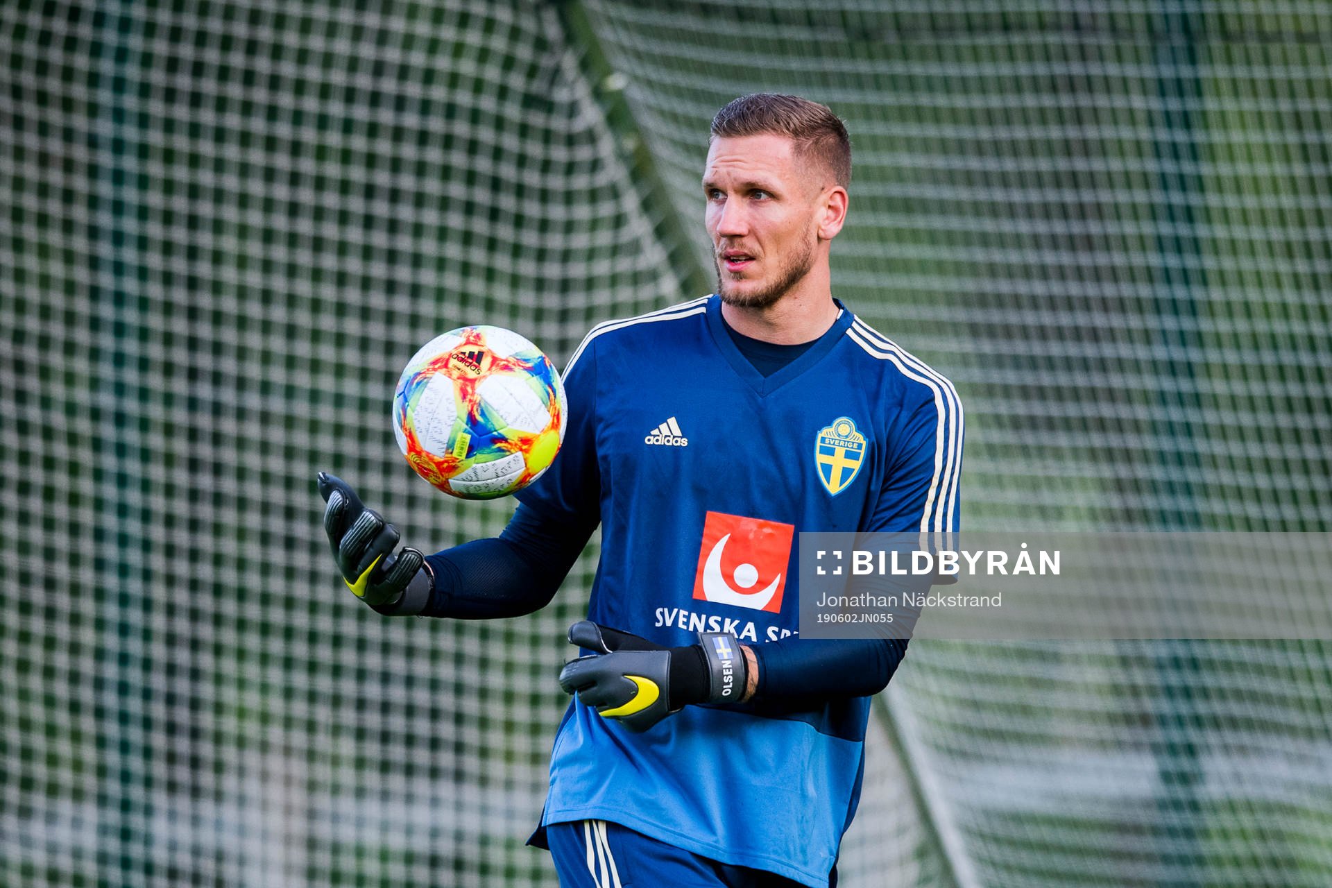 Goalkeeper Robin Olsen of the Swedish national football team