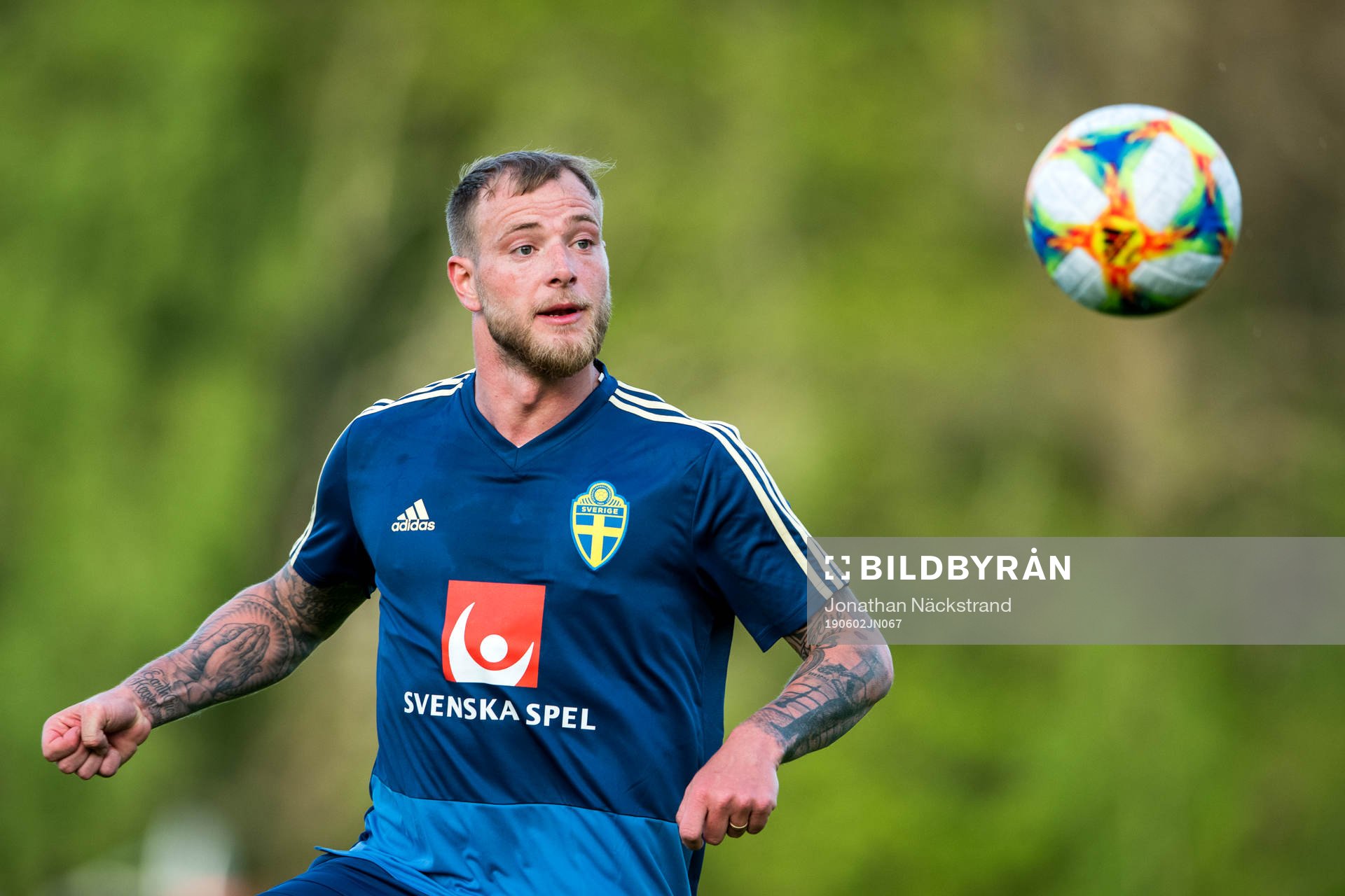 John Guidetti of the Swedish national football team