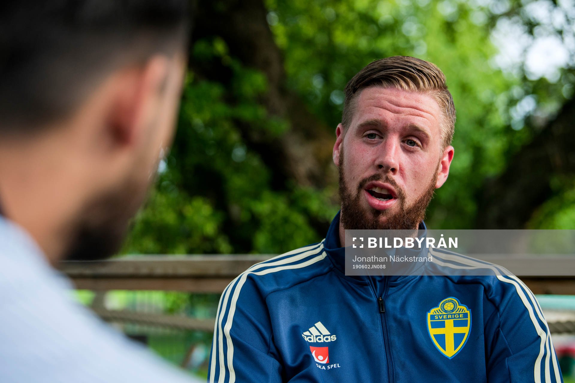 Pontus Jansson of the Swedish national football team speaks