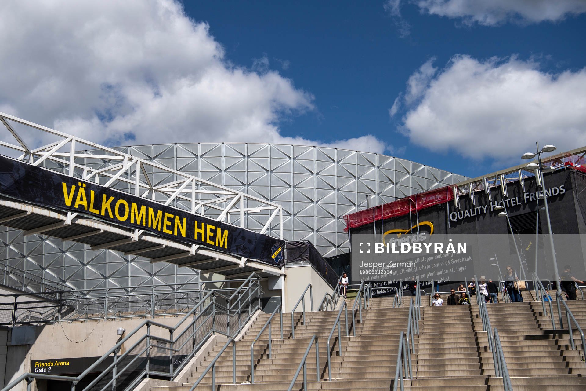 Generell vy av Friends Arenas exteriör