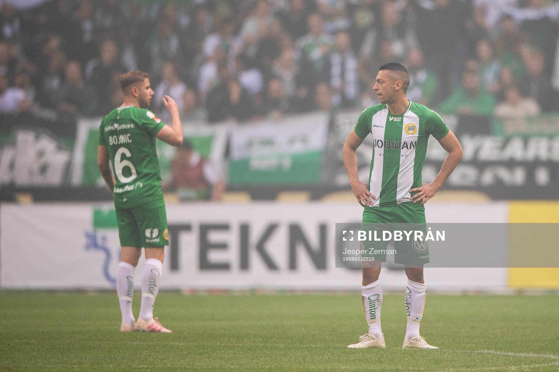 Hammarbys Darijan Bojanic och Nikola Djurdjic deppar