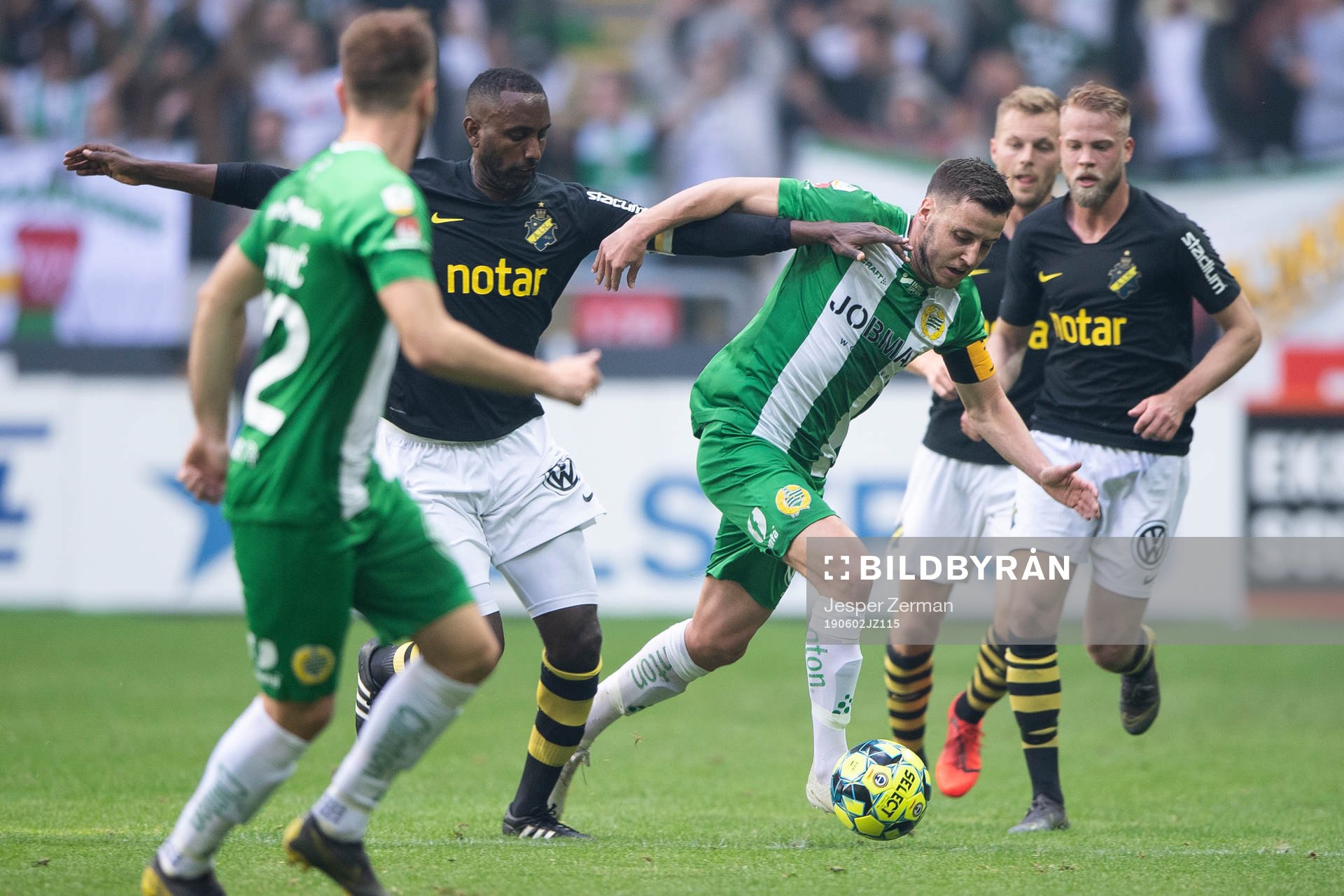 s Henok Goitom och Hammarbys Jeppe Andersen