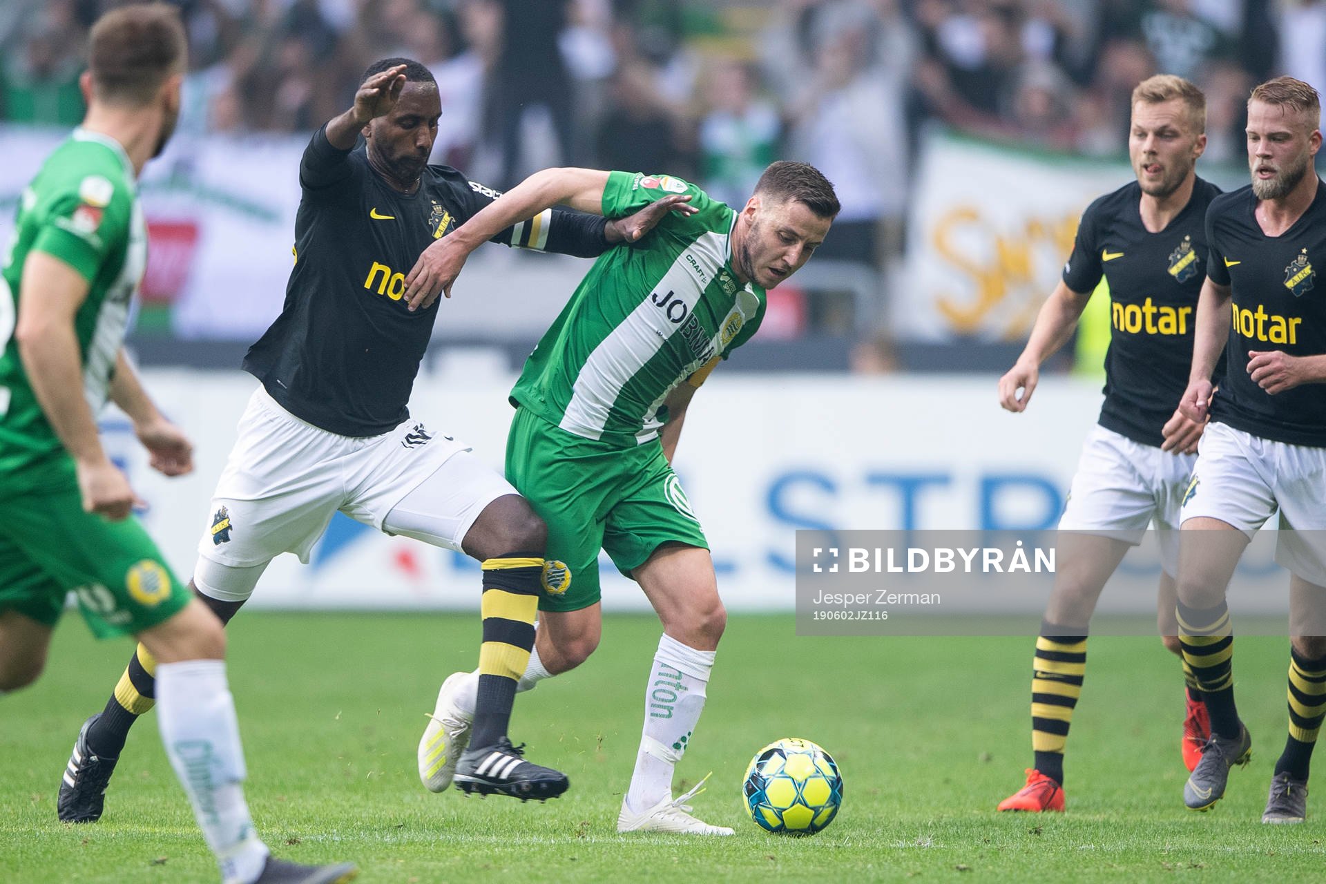 s Henok Goitom och Hammarbys Jeppe Andersen