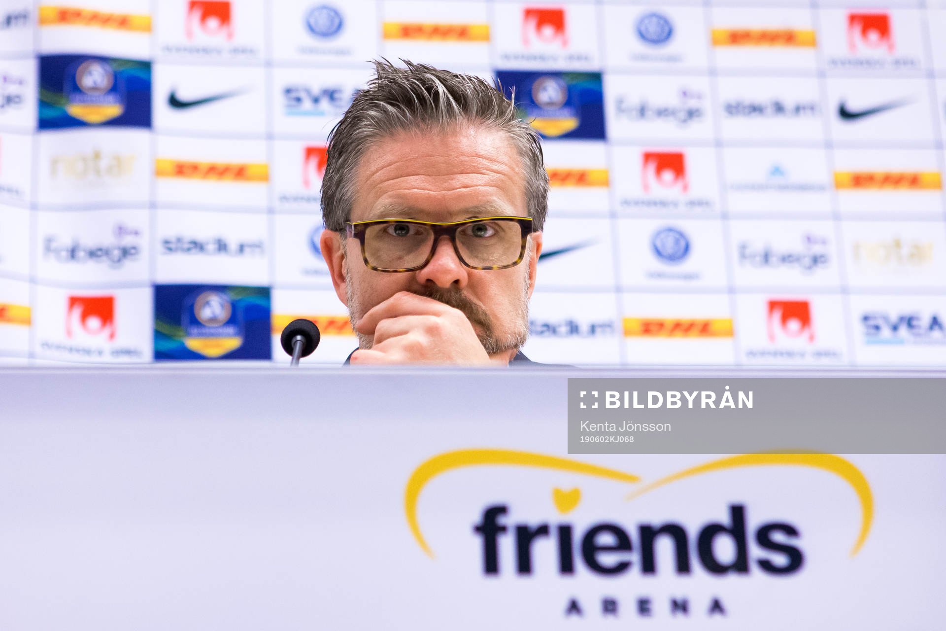 s tränare Rikard Norling på presskonferensen