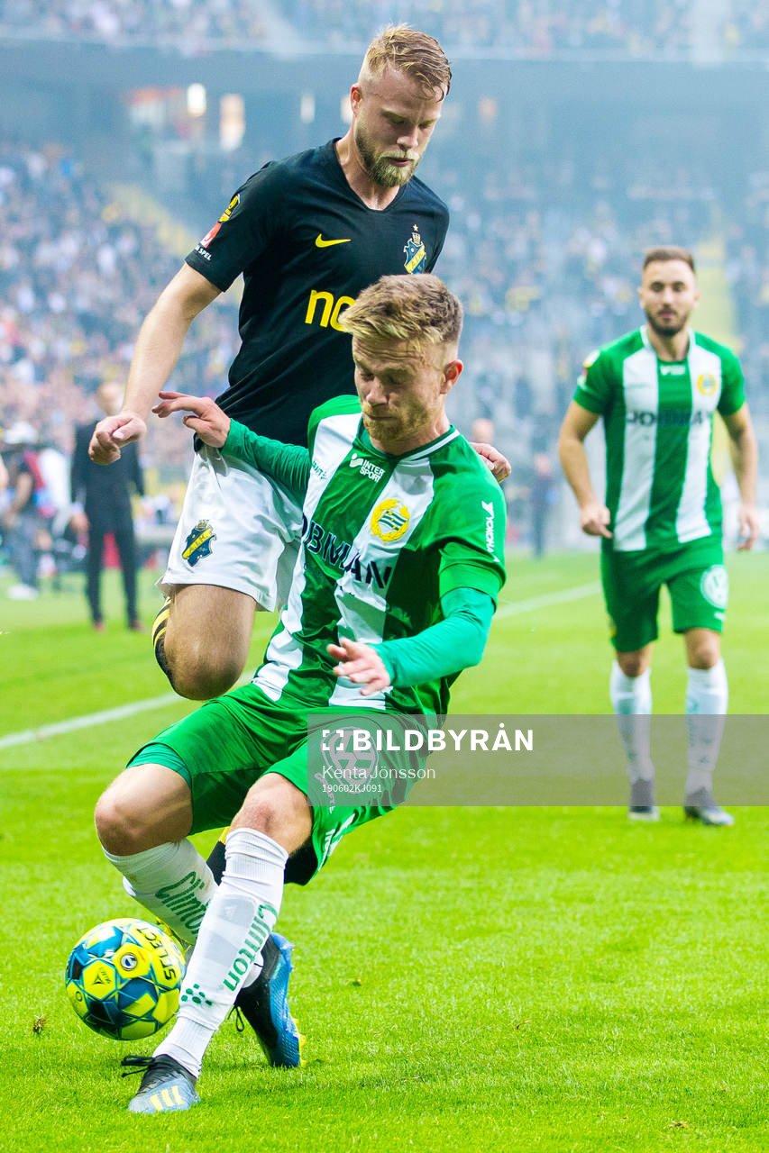 s Daniel Sundgren och Hammarbys Dennis Widgren