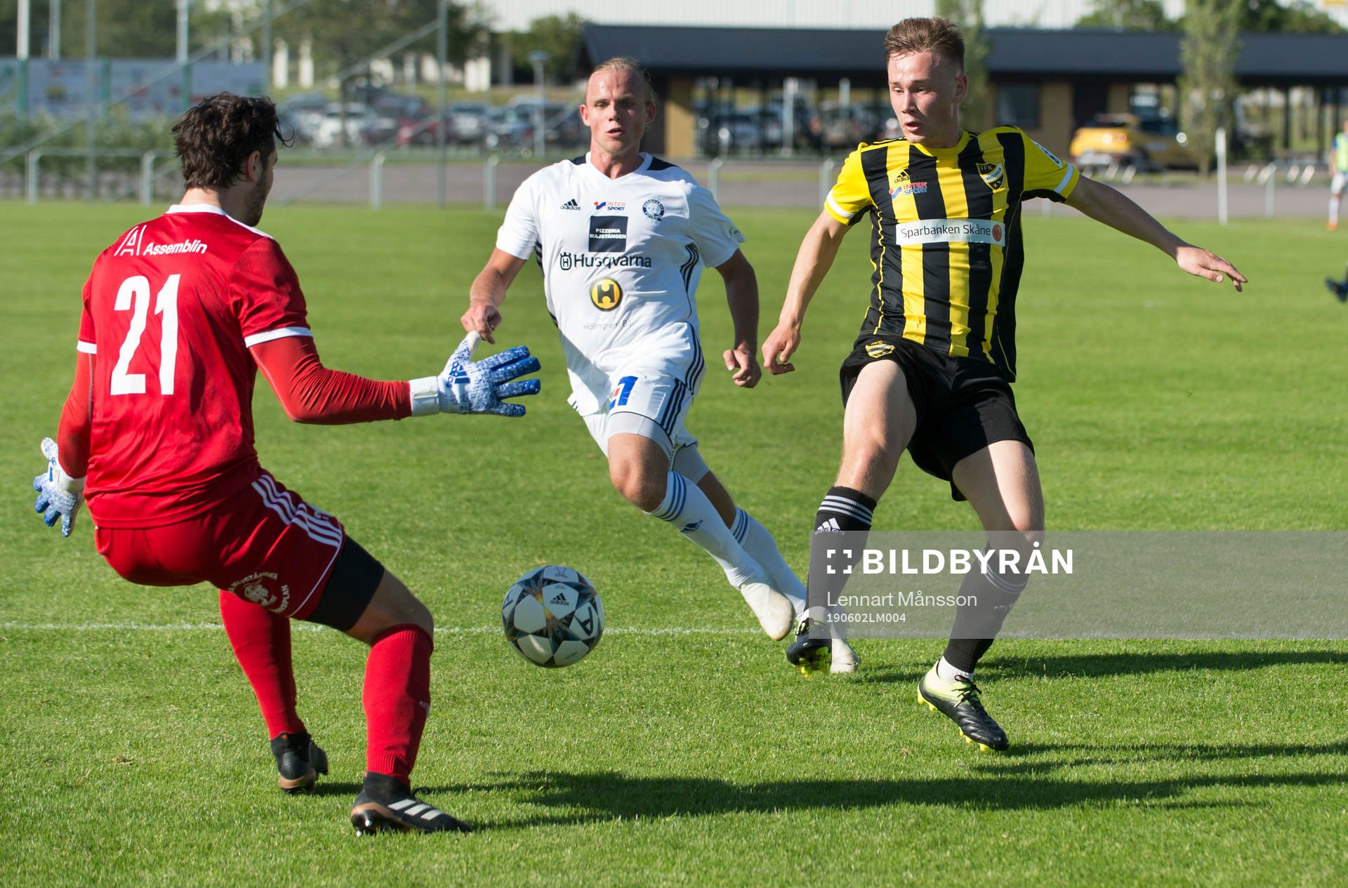 IFK Hässleholms Theo Ekström i matchen i division 2 mellan IFK Hässleholm och Husqvarna i Hässleholm 2 juni 2019.  