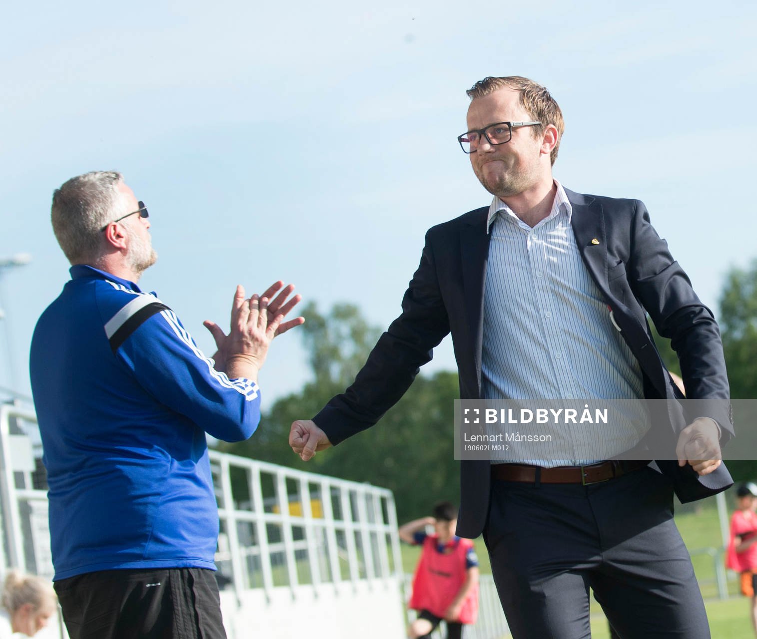 IFK Hässleholms tränare Jonas Jönsson och lagledaren