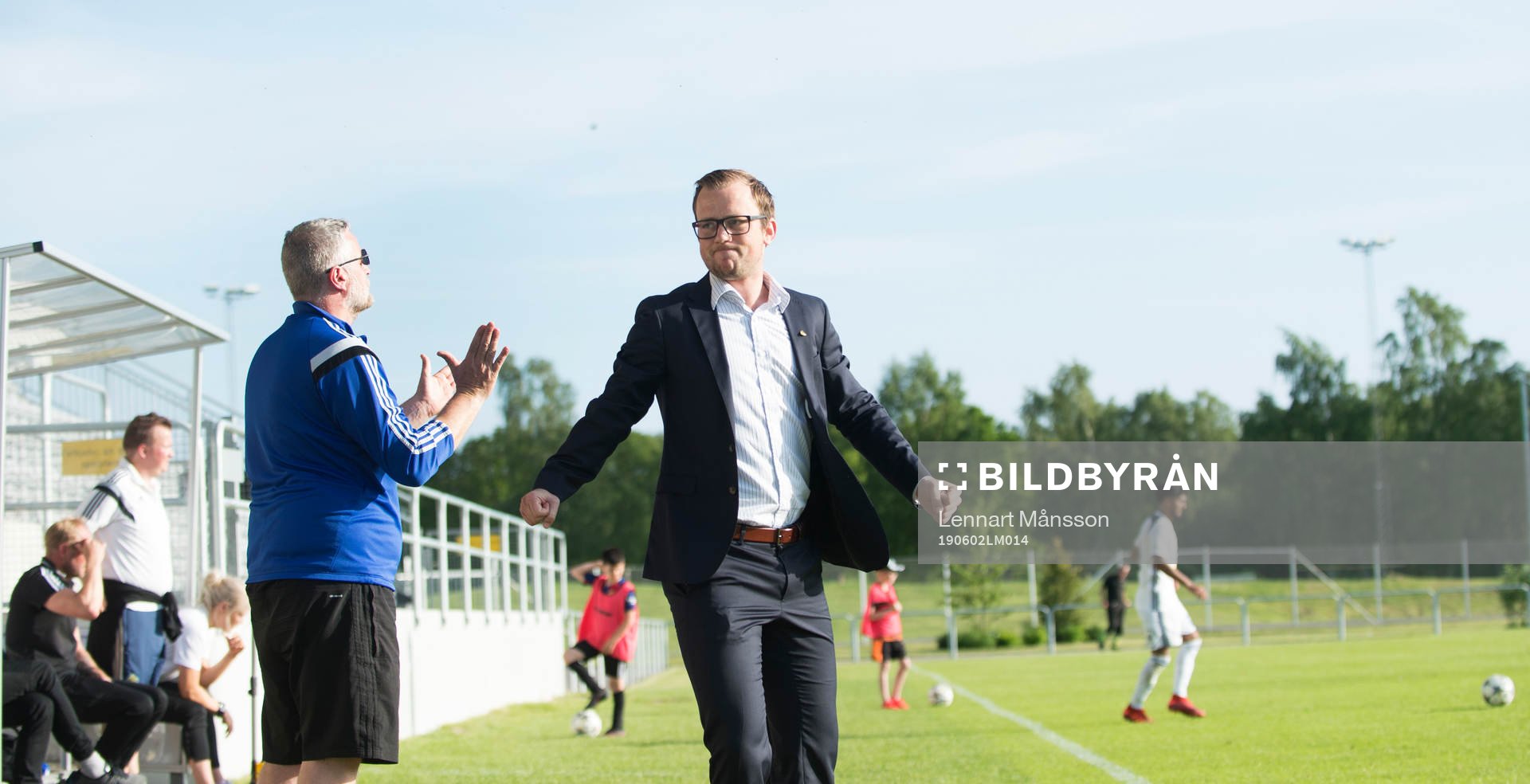 IFK Hässleholms tränare Jonas Jönsson och lagledaren