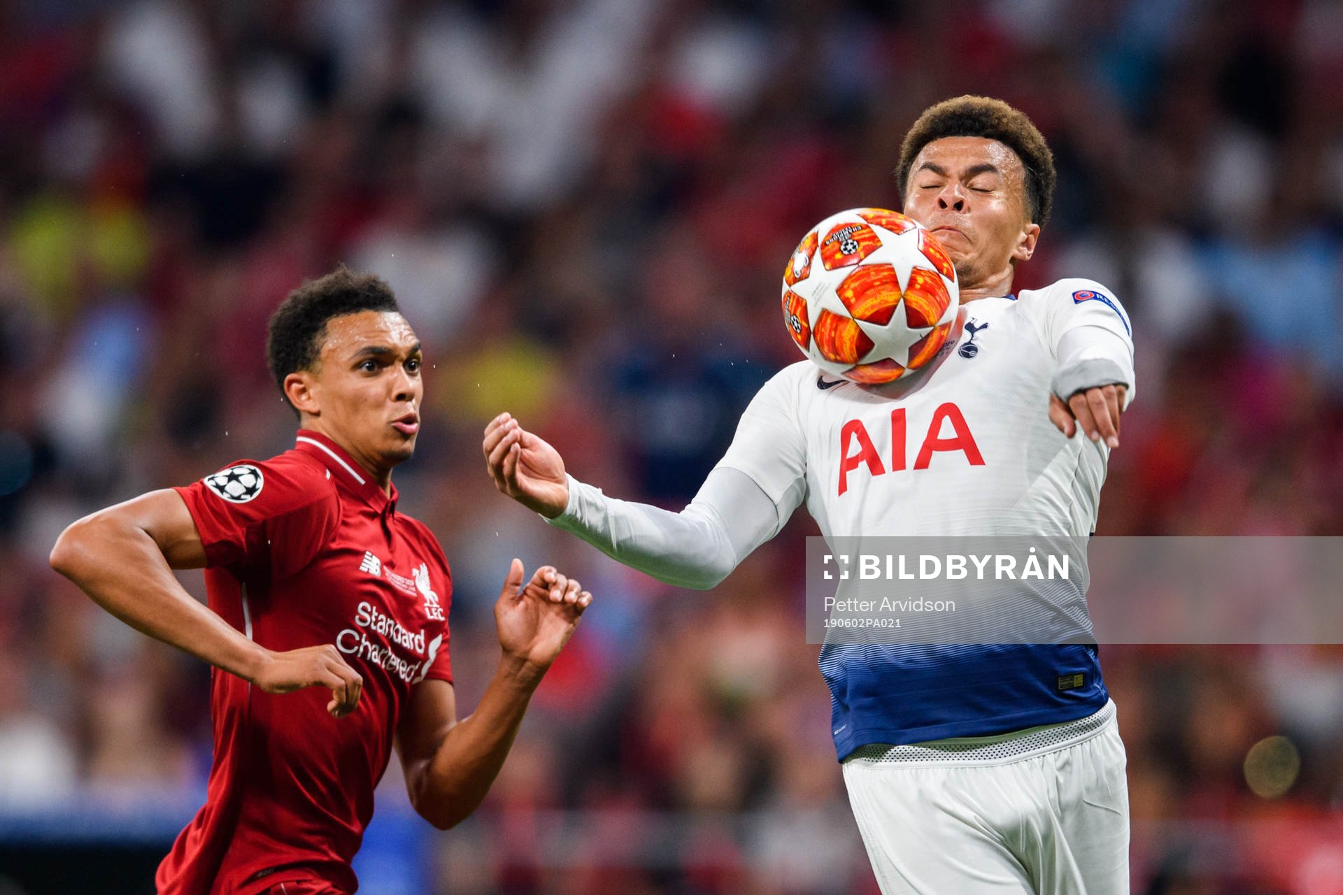 Trent Alexander Arnold of Liverpool and Dele Alli of