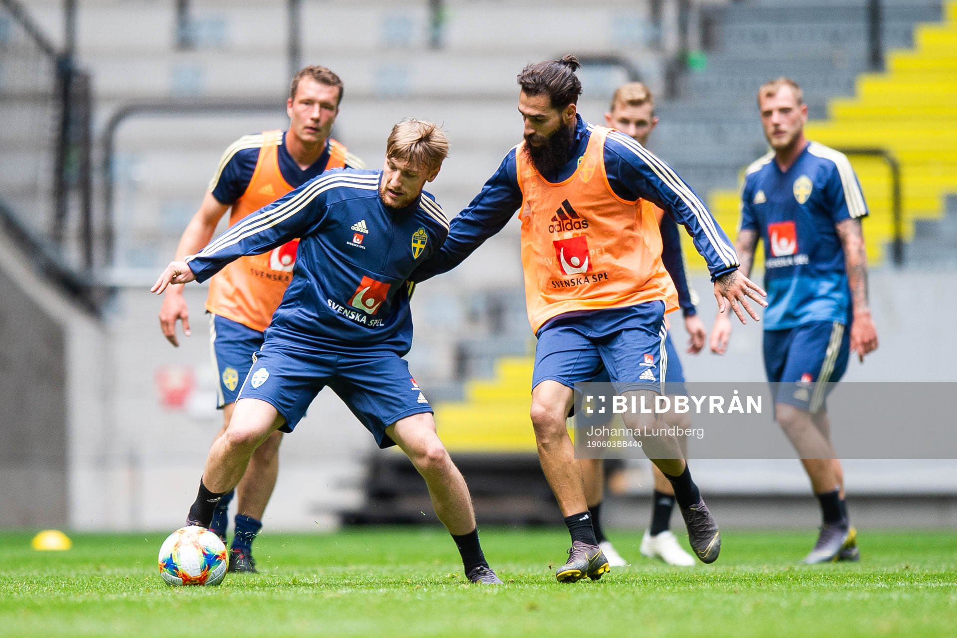 Emil Forsberg and Jimmy Durmaz of the Swedish national