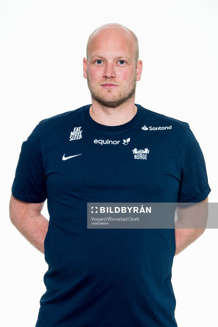 Marius Bøe, assistant coach of G19, poses for a portrait