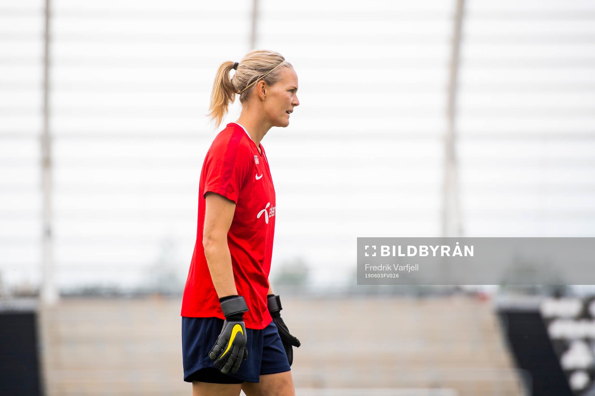 Goalkeeper Ingrid Hjelmseth of Norway