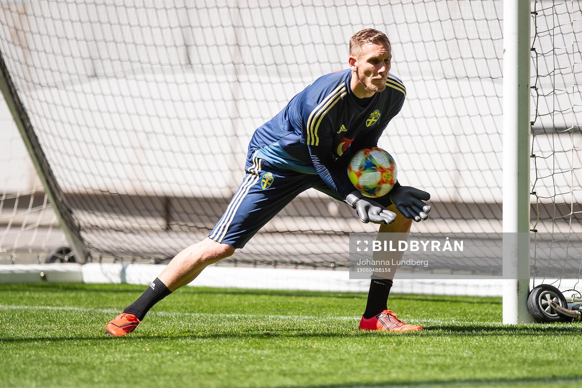 Goalkeeper Robin Olsen of the Swedish national football team