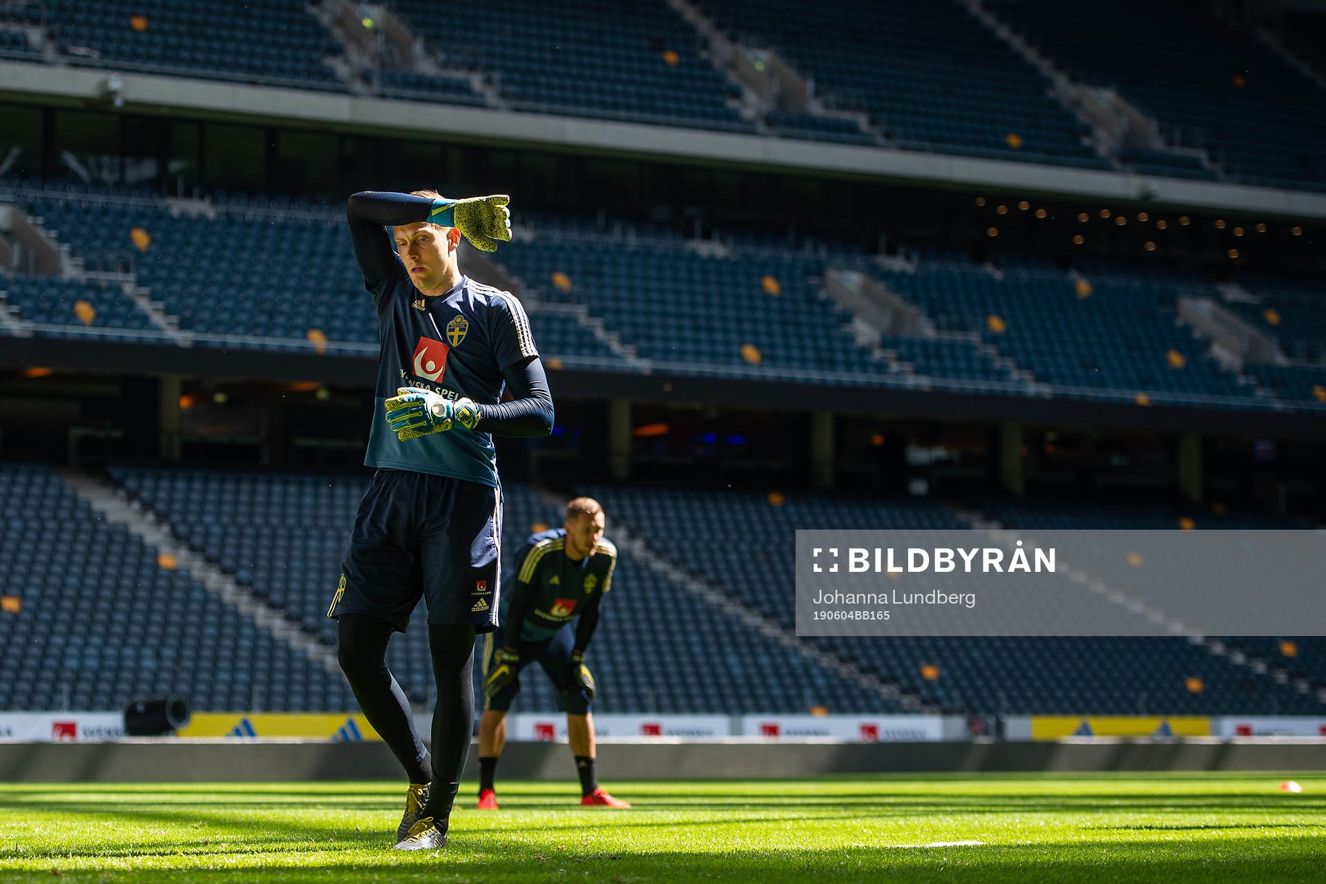 Goalkeeper Karl-Johan Johnsson of the Swedish national