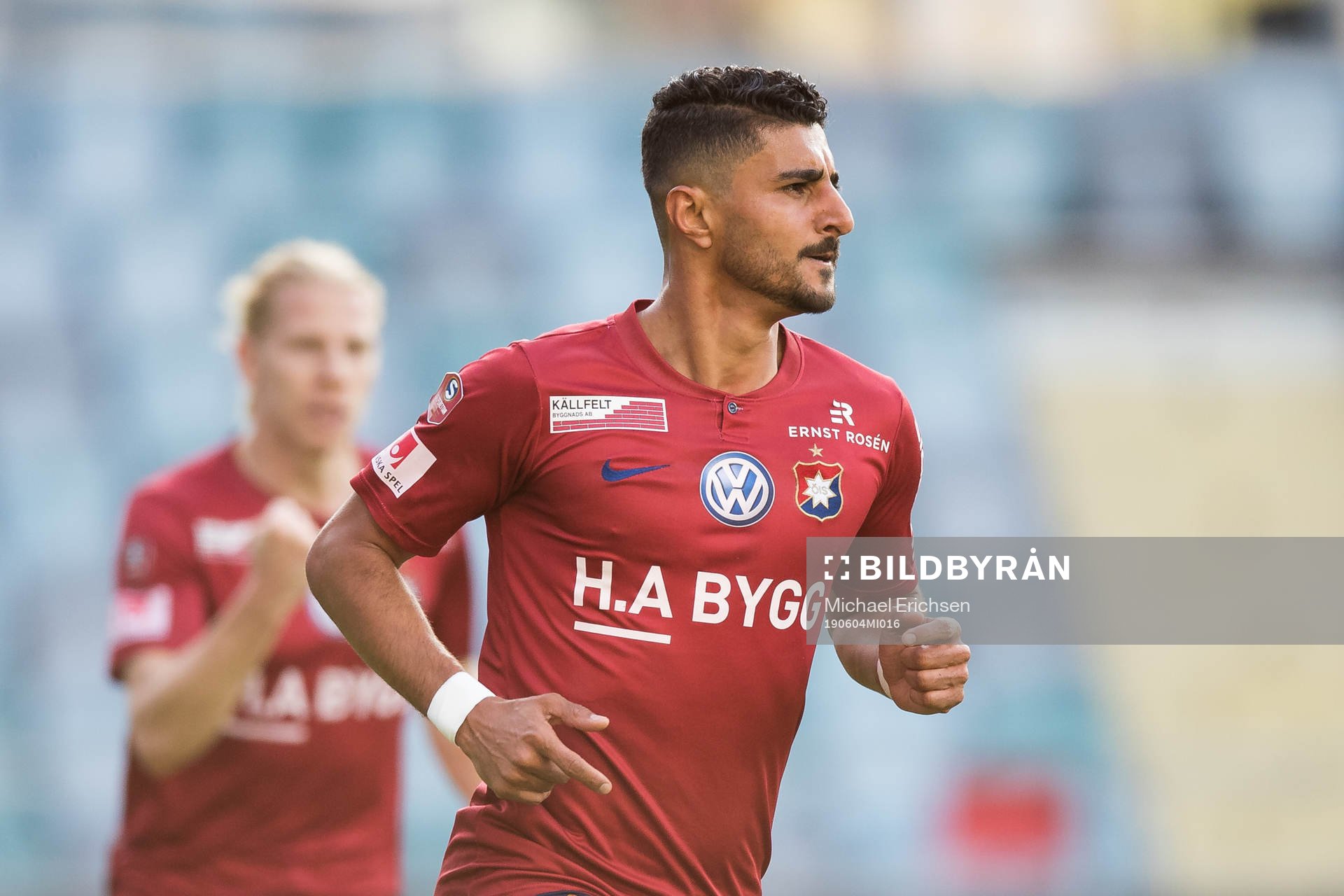 Örgrytes Ailton Almeida efter sitt 1-0 mål under fotbollsmatchen i Superettan mellan Örgryte och Syrianska den 4 juni 2019 i Göteborg.