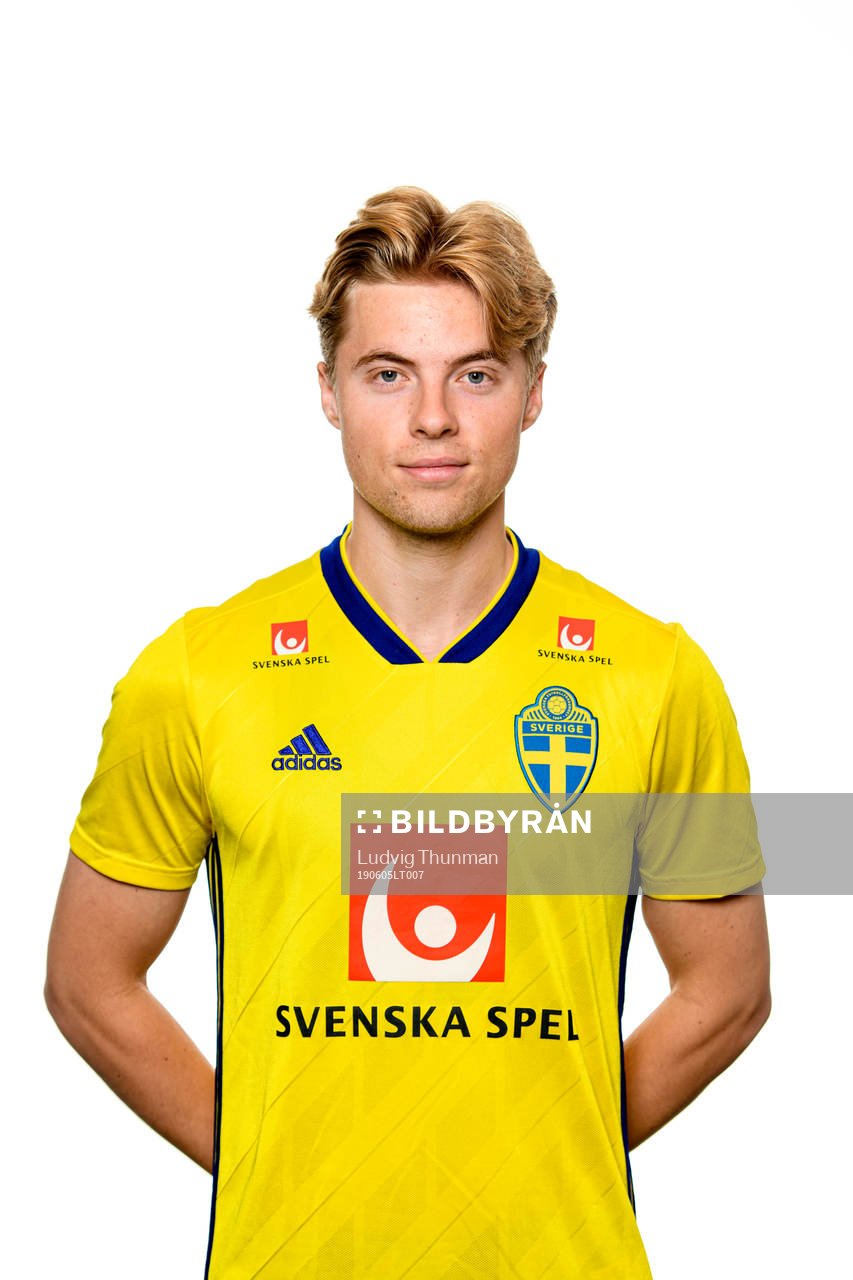 Emil Hansson of the Swedish Under-21 national football team