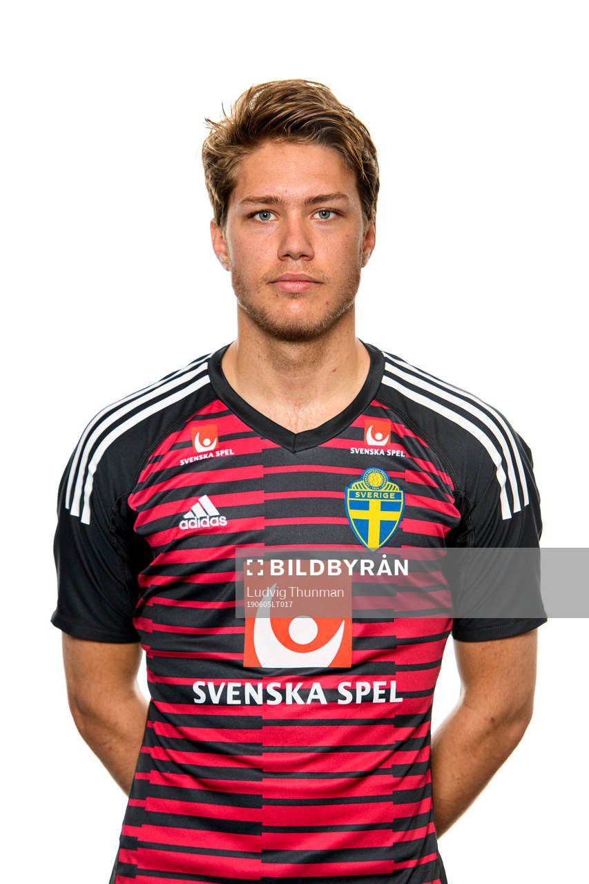 Goalkeeper Kalle Joelsson of the Swedish Under-21 national