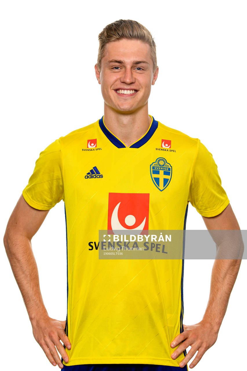 Mattias Svanberg of the Swedish Under-21 national football team poses for a portrait  on June 5, 2019 in Helsingborg.