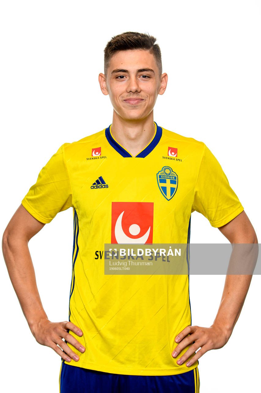 Dennis Hadzikadunic of the Swedish Under-21 national