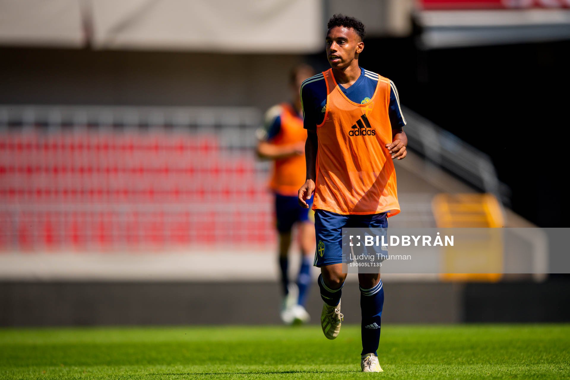 Bilal Hussein during a practice with the Swedish Under-21 national football team on June 5, 2019 in Helsingborg.