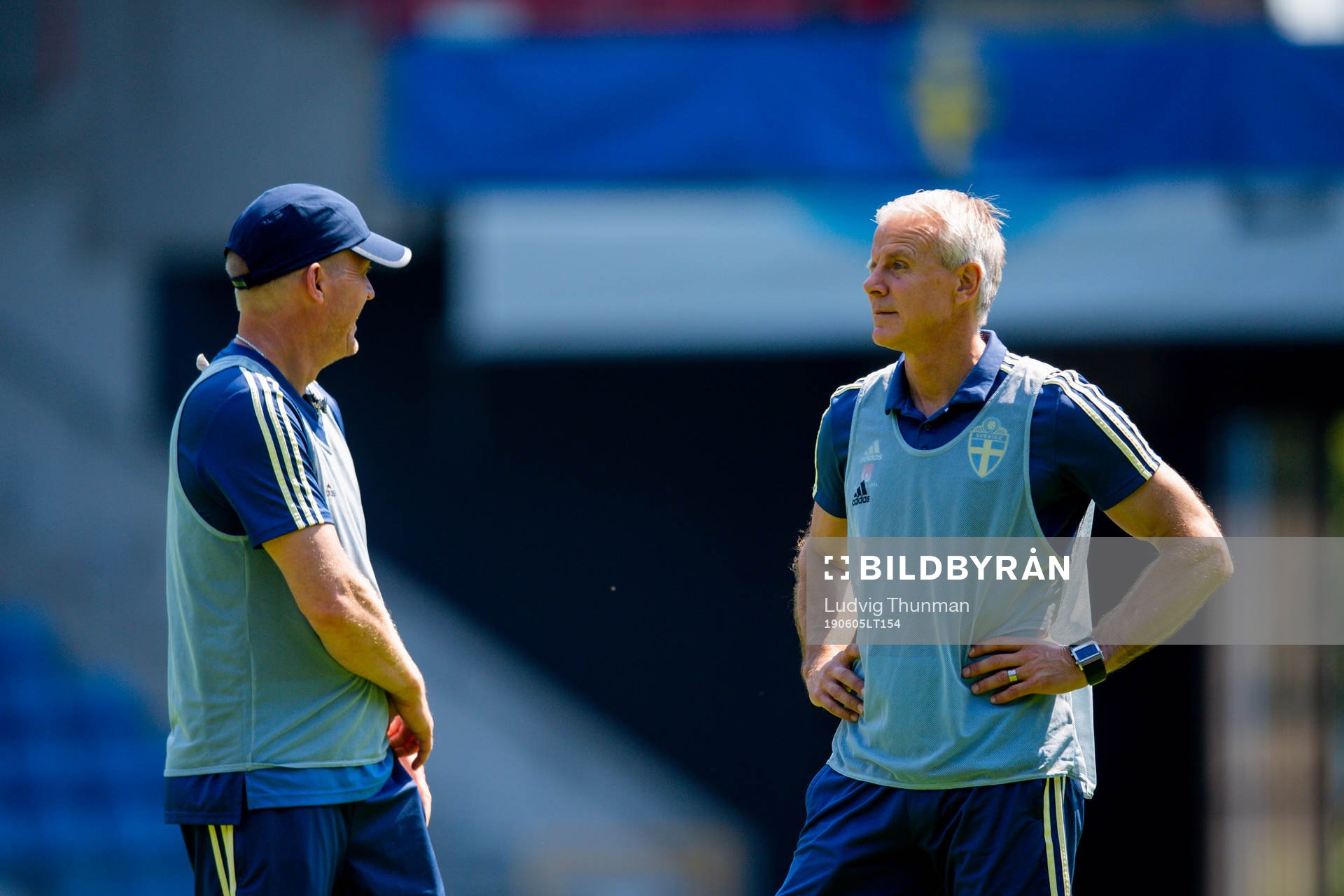 Goalkeeper coach Leif Troedsson and Roland Nilsson, head