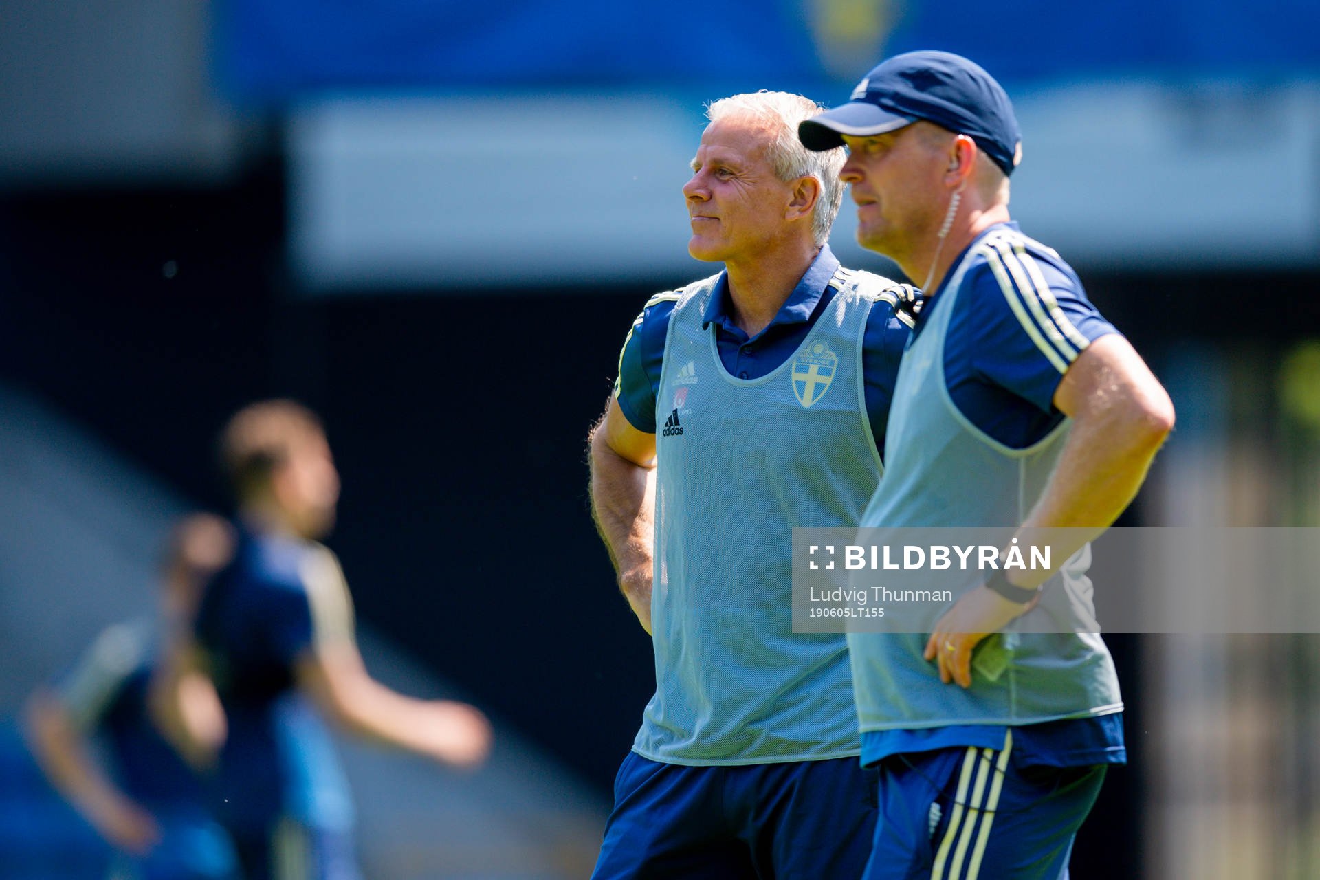 Goalkeeper coach Leif Troedsson and Roland Nilsson, head