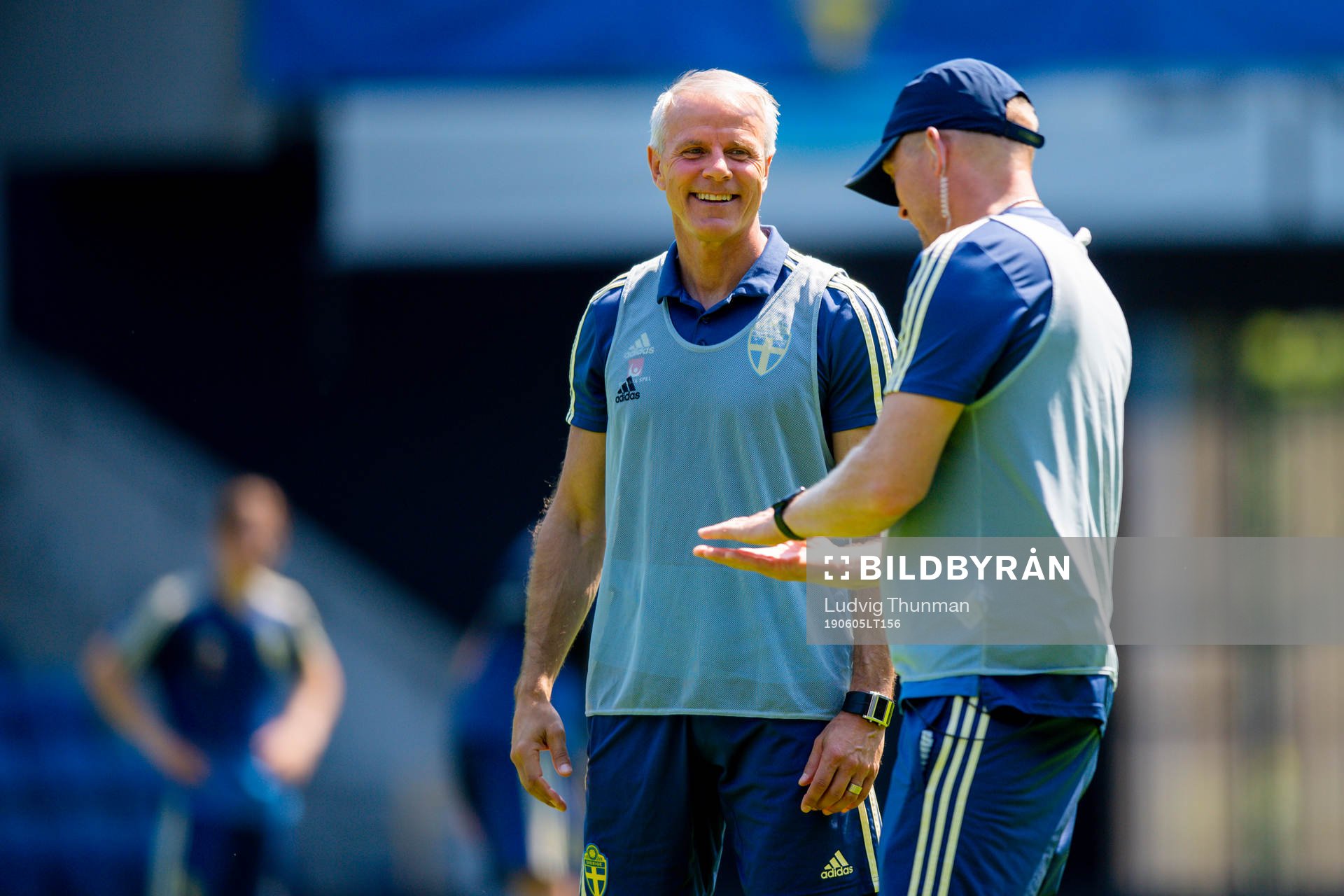 Goalkeeper coach Leif Troedsson and Roland Nilsson, head