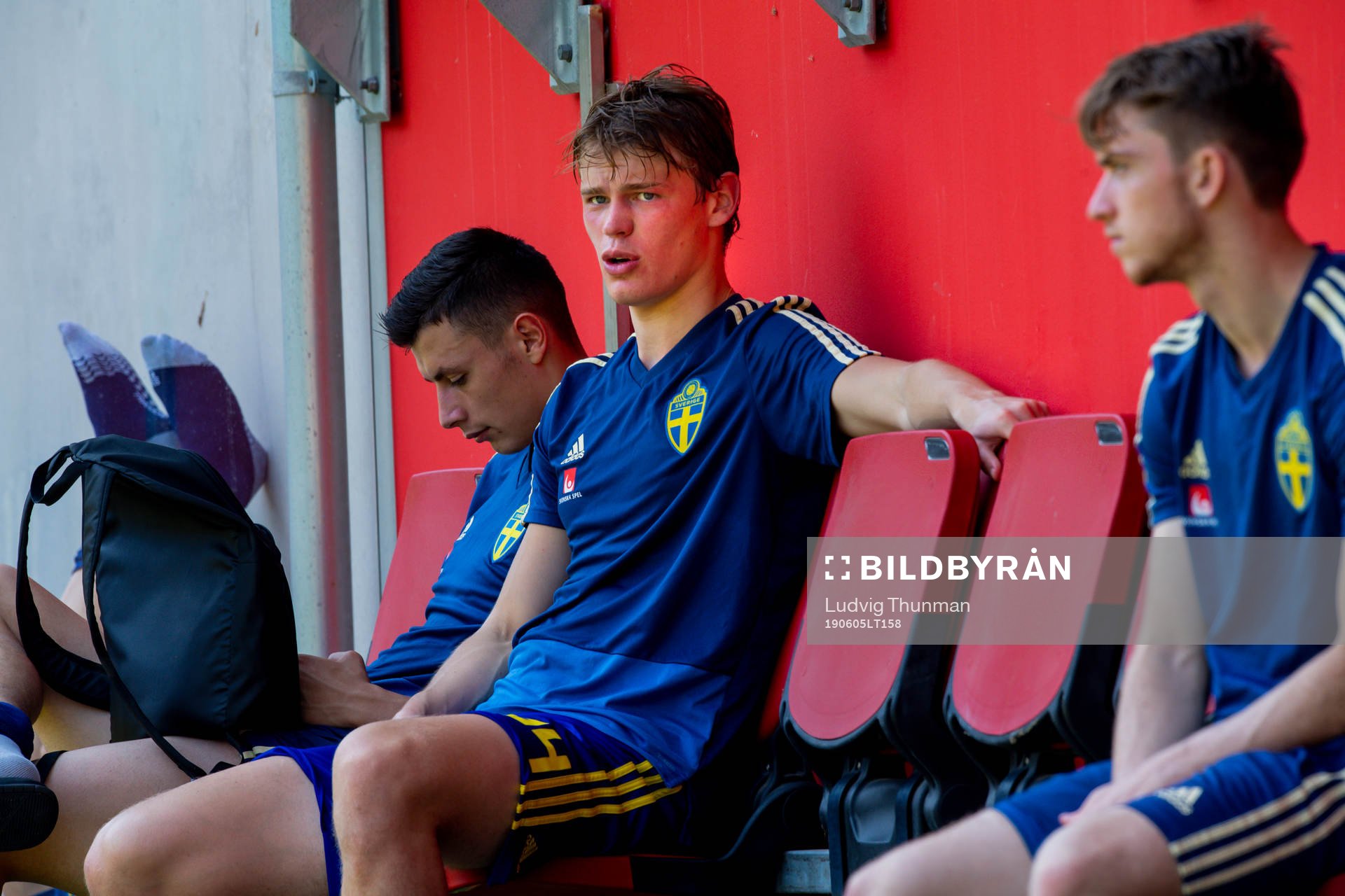 Hugo Andersson after a practice with the Swedish Under-21 national football team on June 5, 2019 in Helsingborg.