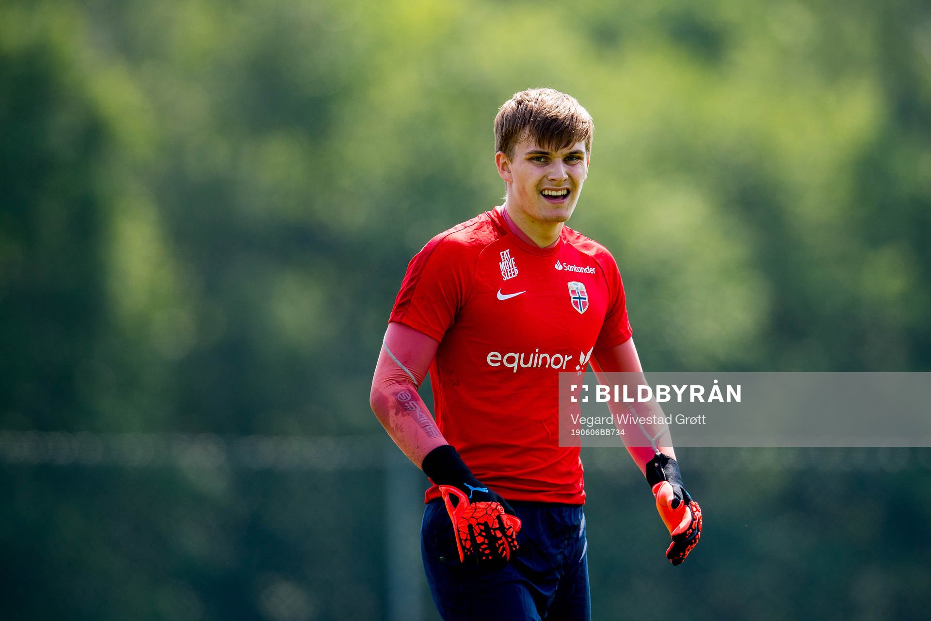 Goalkeeper Mads Hedenstad Christiansen of Norway
