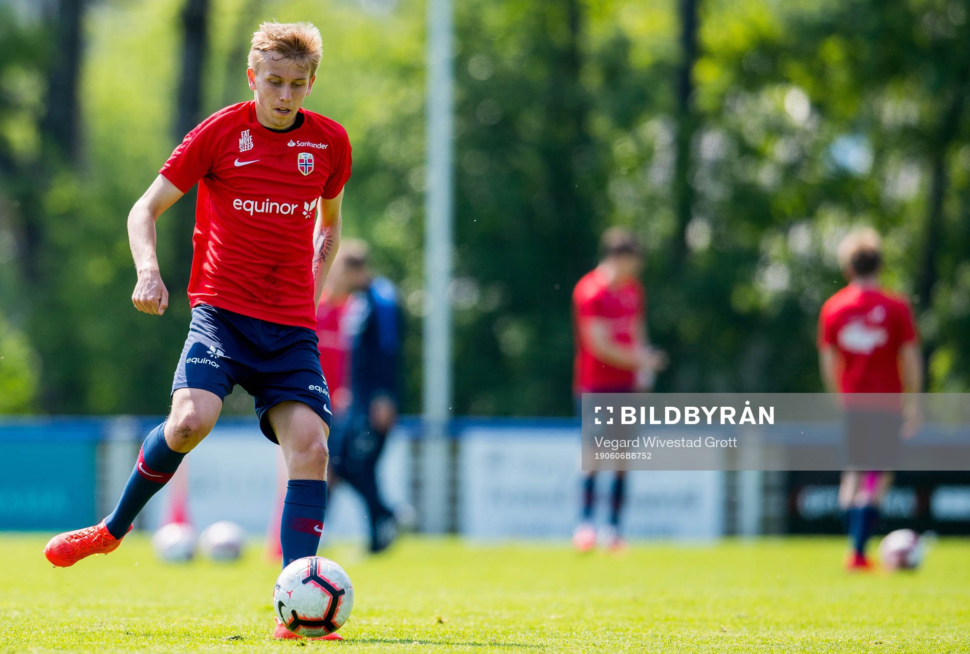 Elias Kristoffersen Hagen of Norway during a training session on June 6, 2019 in Tønsberg.