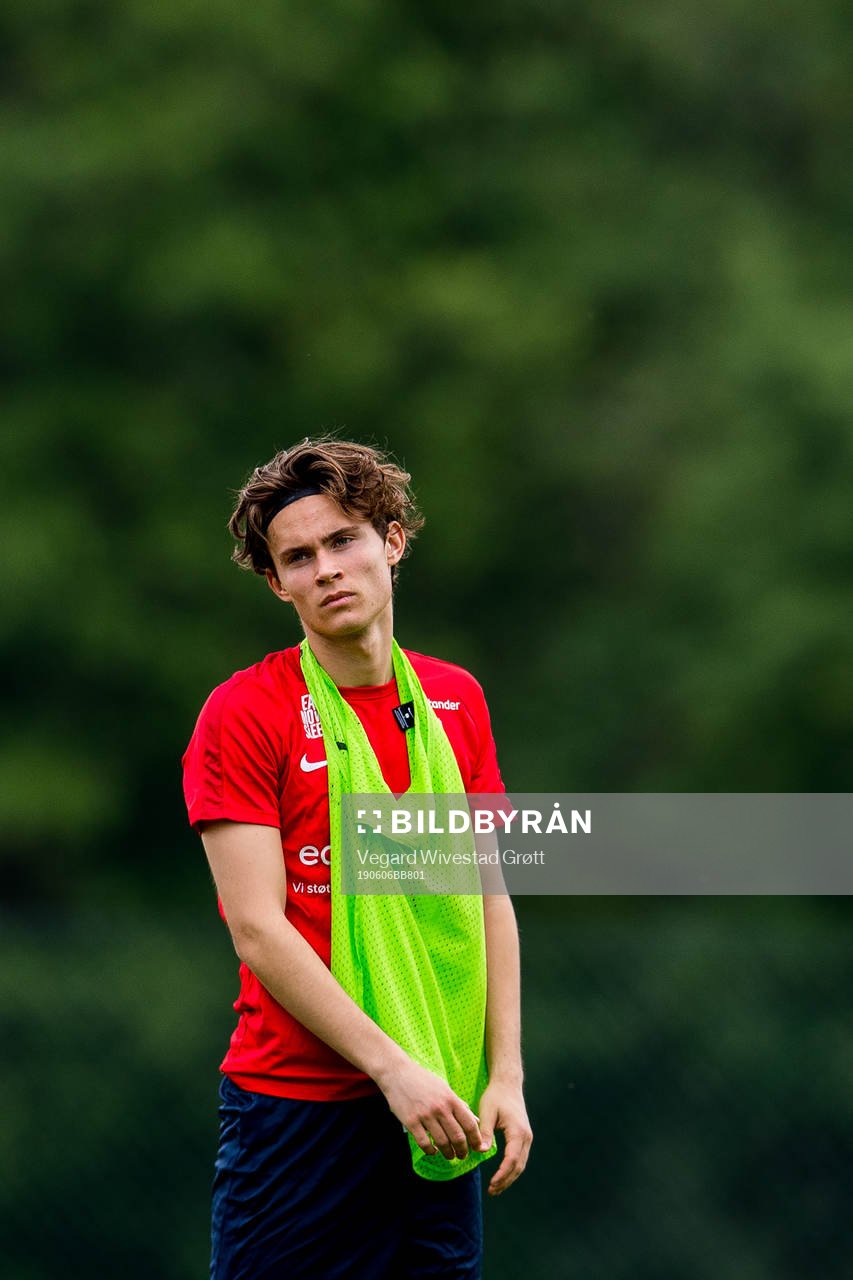 Markus Solbakken of Norway during a training session on June 6, 2019 in Tønsberg.