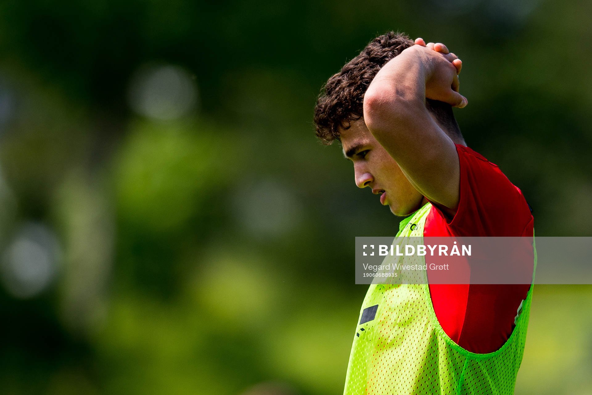 Filip Møller Delaveris of Norway during a training session on June 6, 2019 in Tønsberg.