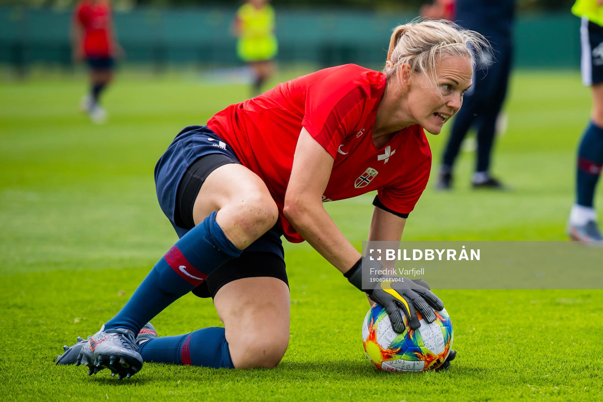 Goalkeeper Ingrid Hjelmseth of Norway