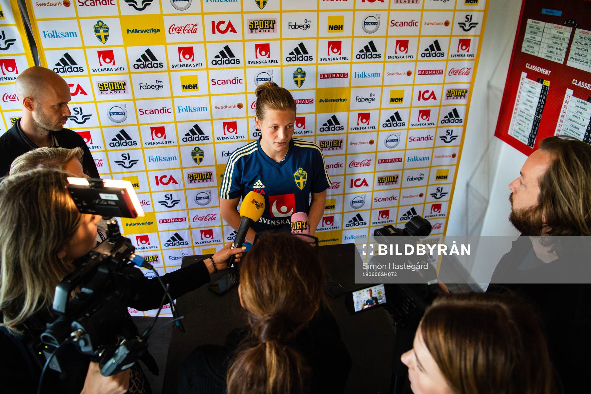 Anna Anvegård of Swedish national women football team