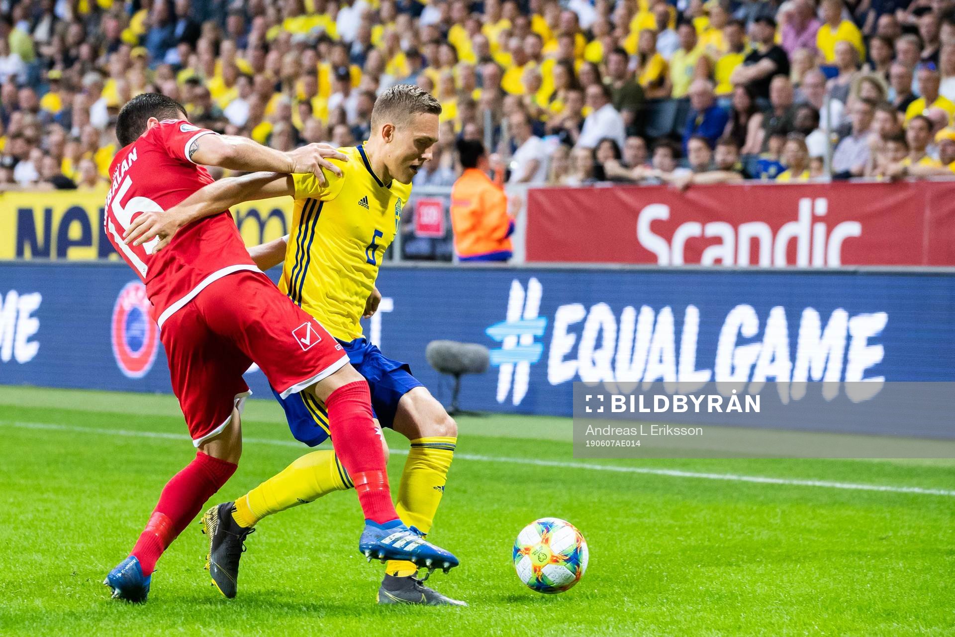 Ryan Fenech of Malta and Ludwig Augustinsson of Sweden