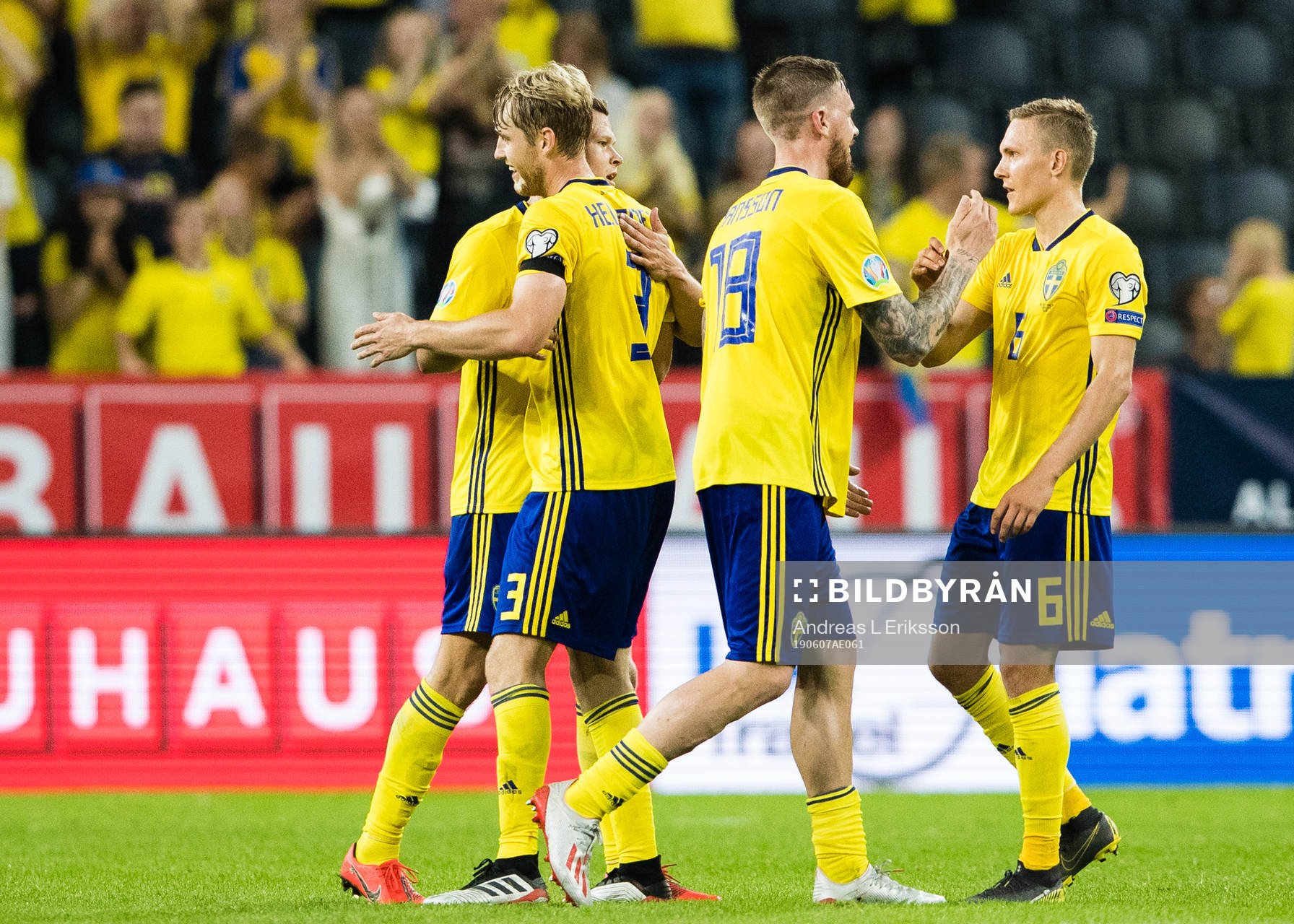 Viktor Claesson, Filip Helander, Pontus Jansson and Ludwig