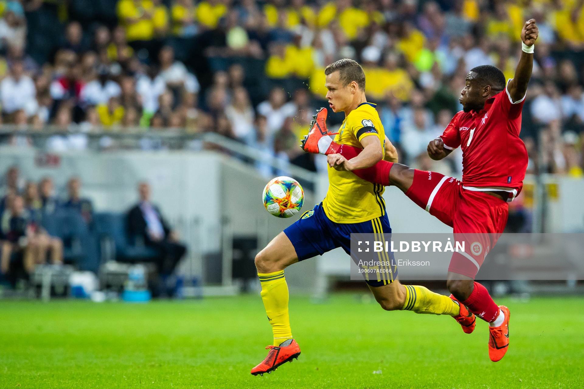 Viktor Claesson of Sweden and Jonathan Caruana of Malta