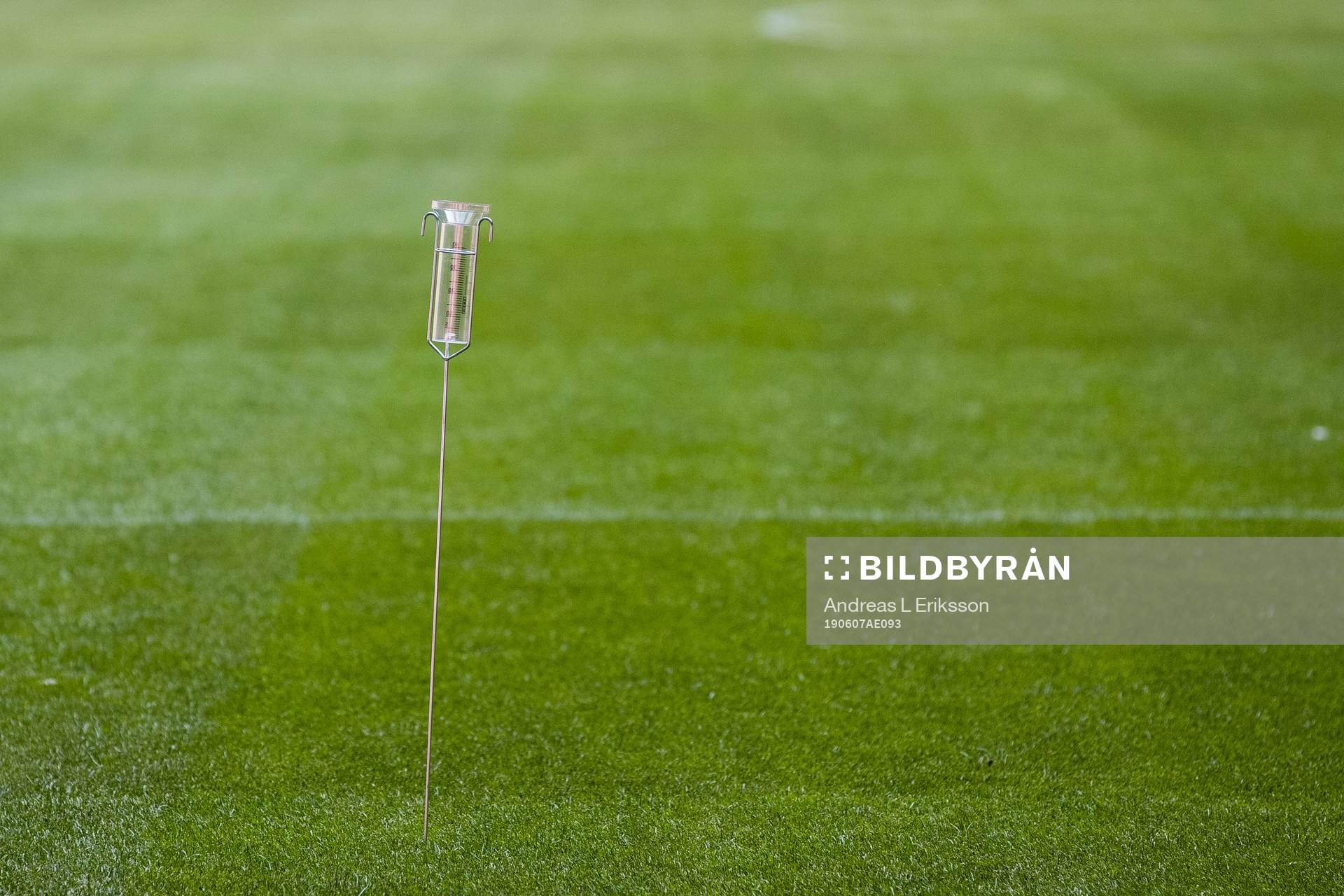 A rain gauge