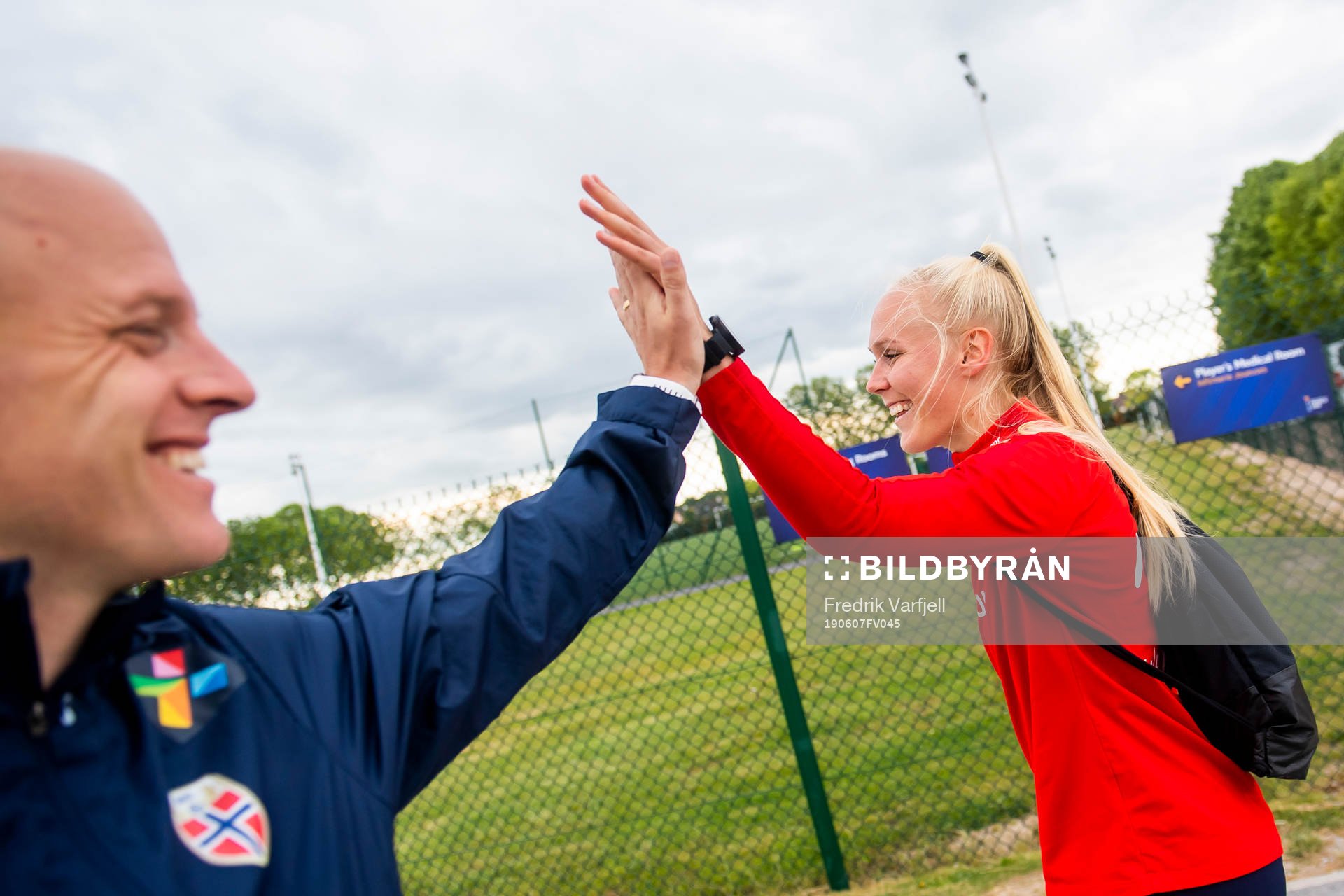 Anders Jacobson, assistant coach of Norway, and Maria