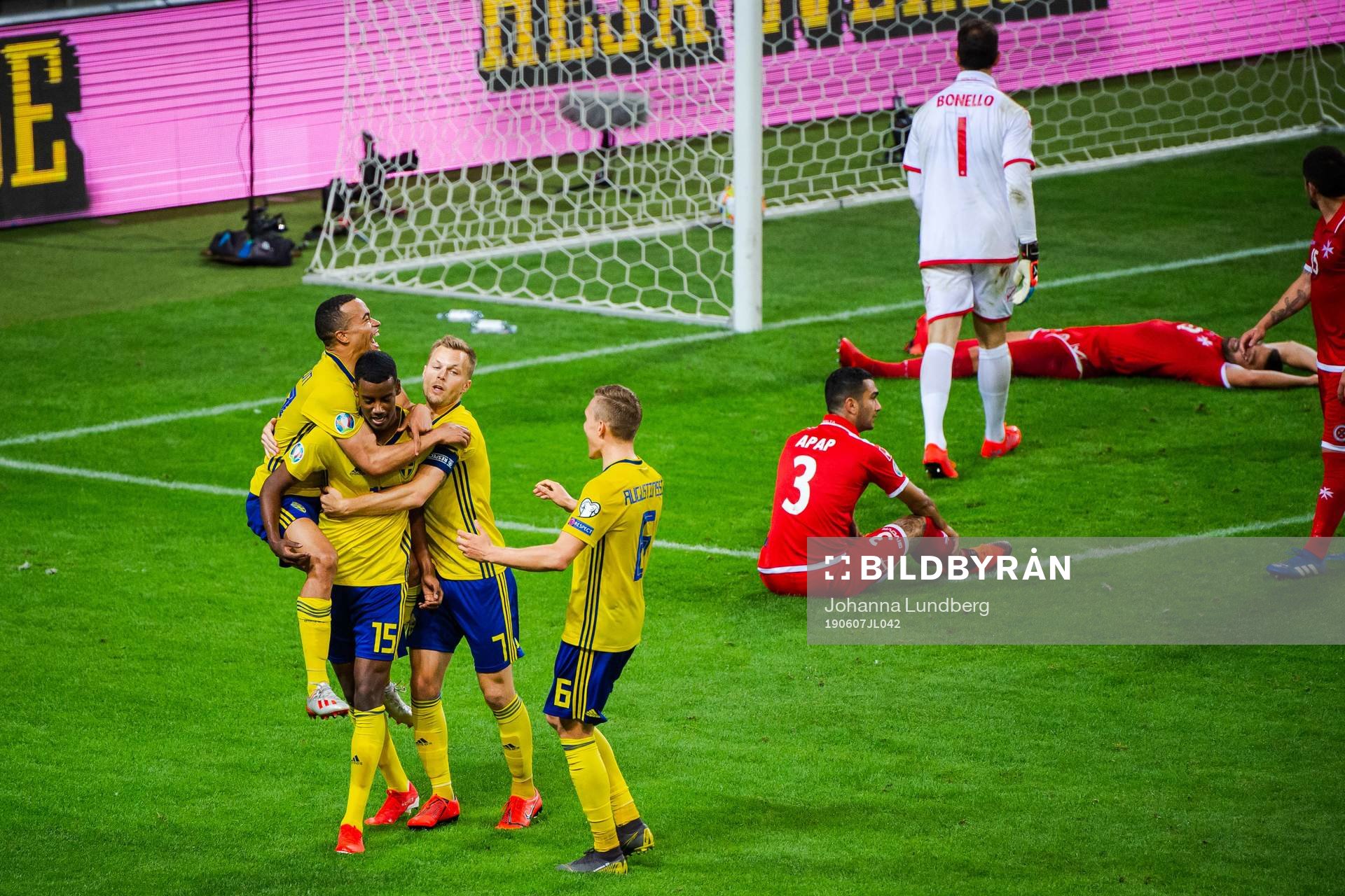 Alexander Isak, Robin Quaison, Sebastian Larsson and Ludwig